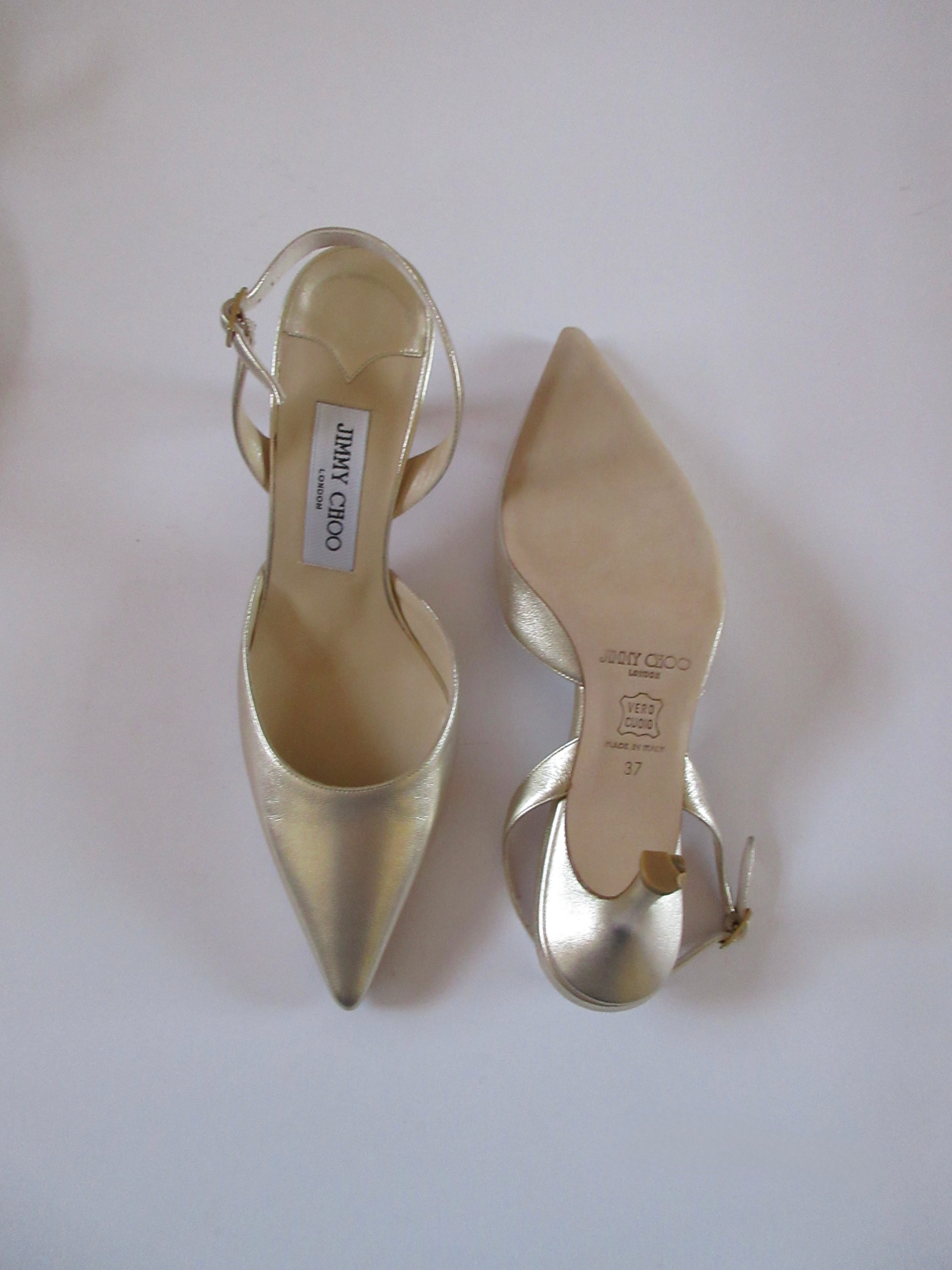 Jimmy Choo Gold Heels (EU 37/ US 7)