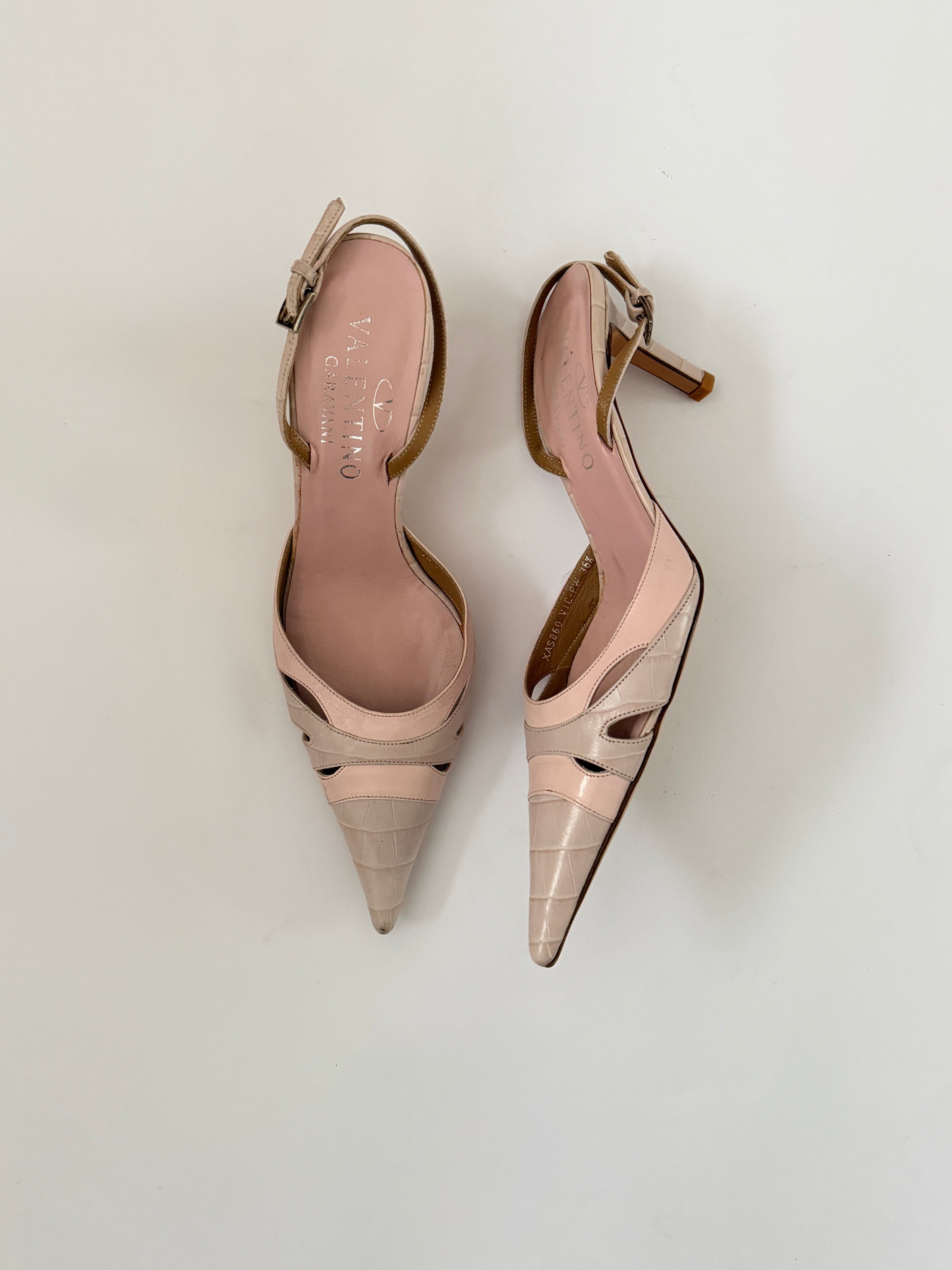 Valentino Pink Pointed Toe Kitten Heels (EU 36.5/US 6)