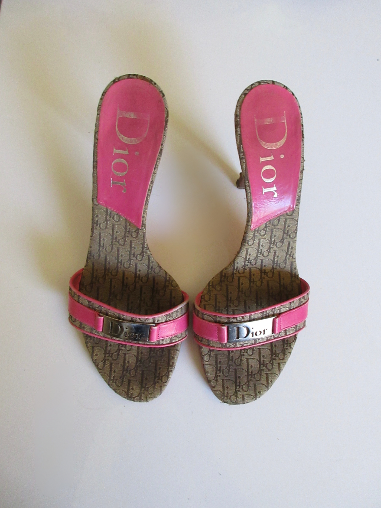 Dior Pink Monogram Heels (EU 36.5/ US 6.5)