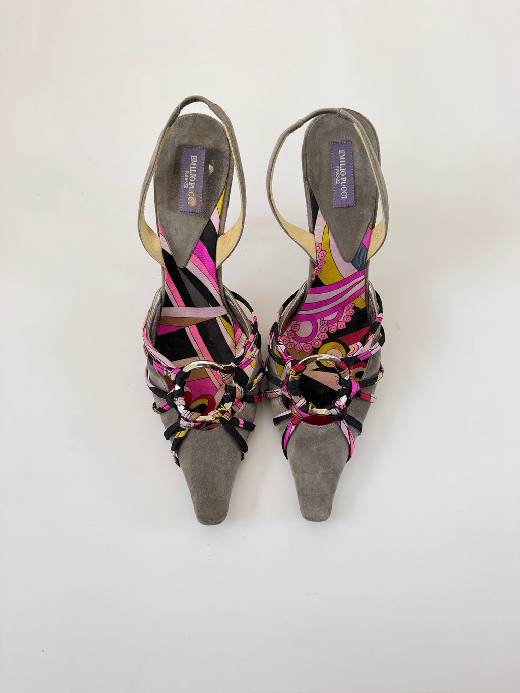 Emilio Pucci Gray/Pink Heels (EU 37.5/ US 7)