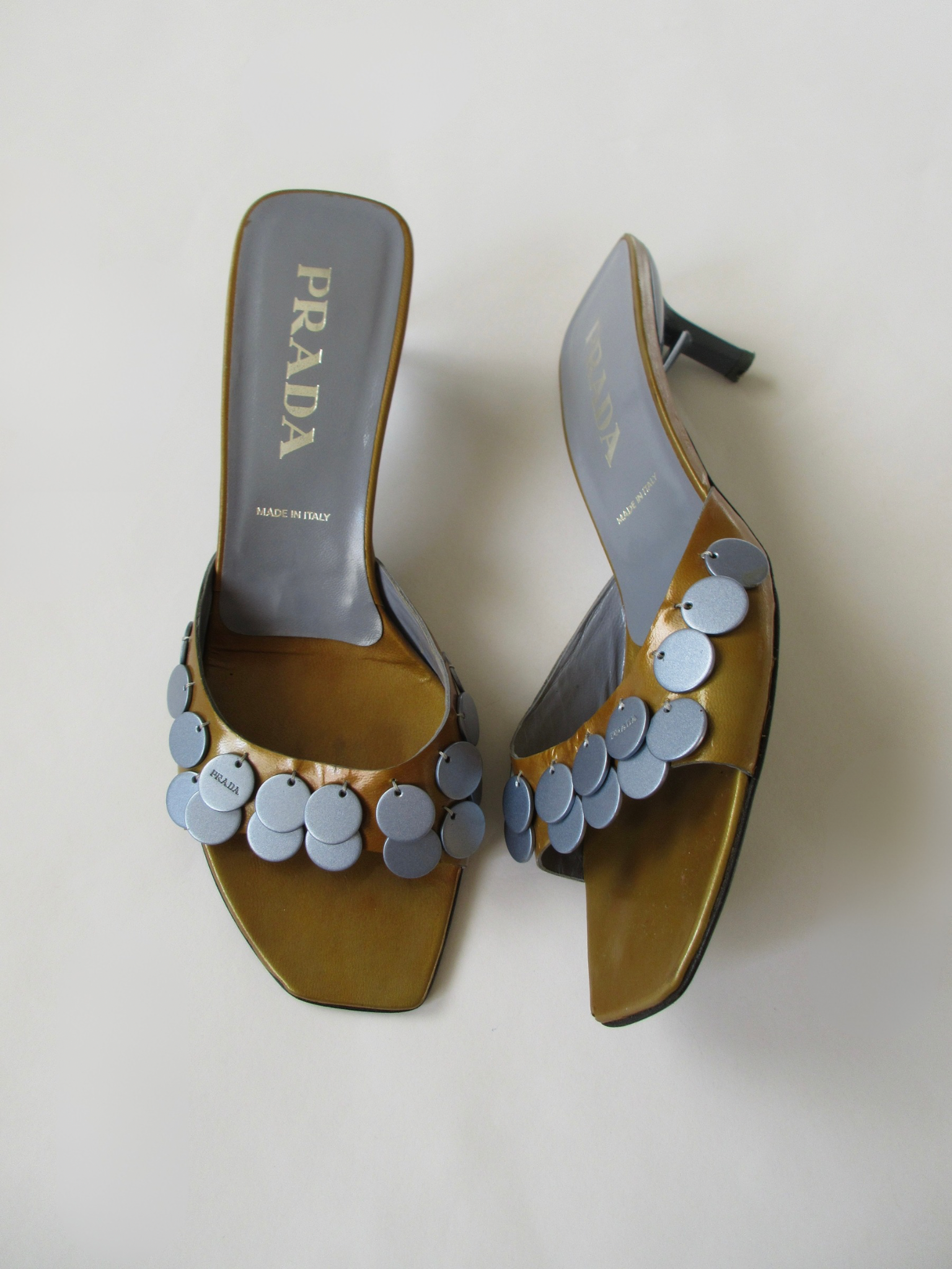 Prada Archive Metal Sequin Kitten heels (EU 38/ US 7.5)