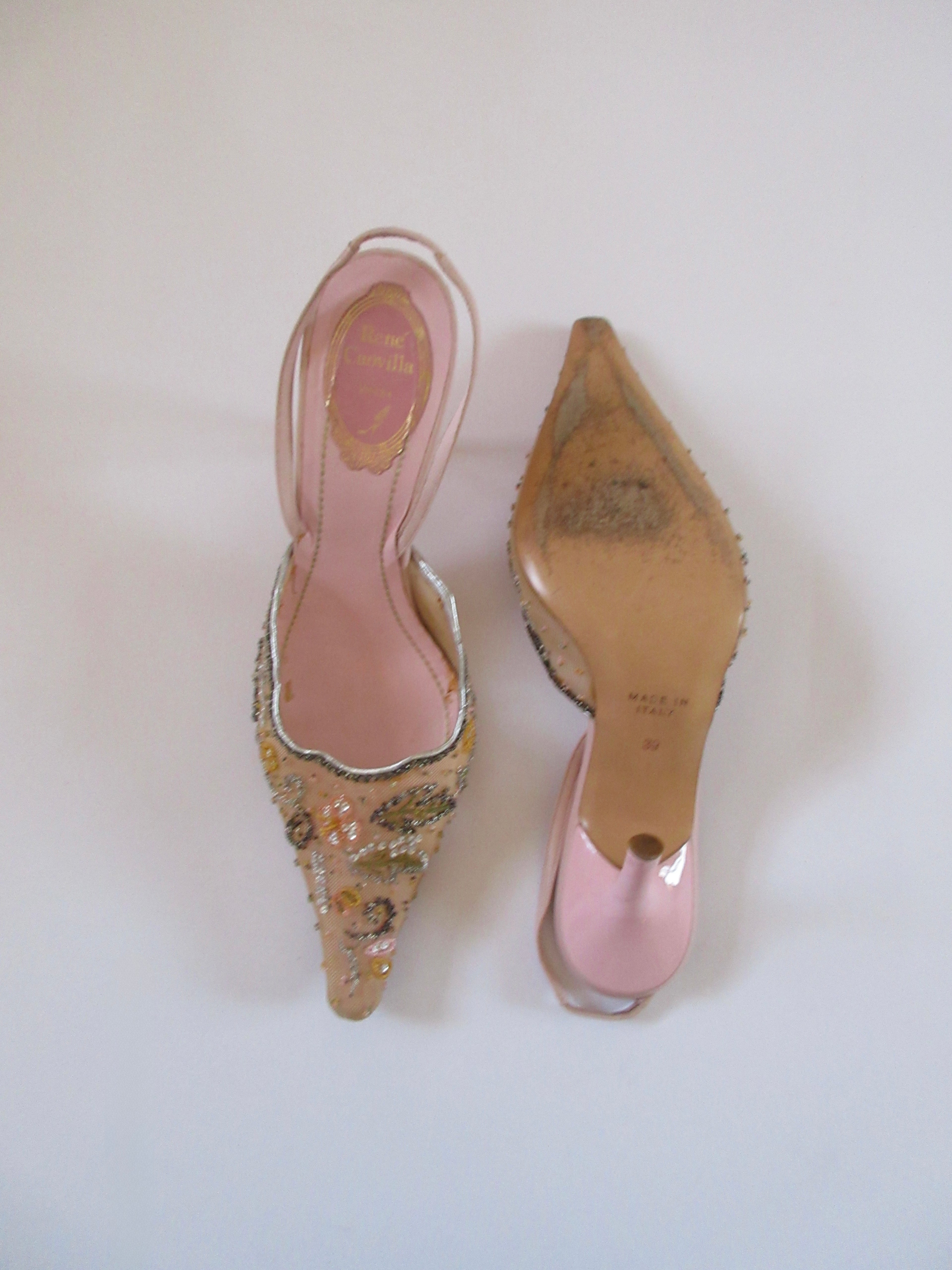 René Caovilla Embellished Heels (EU 39/ US 8.5)