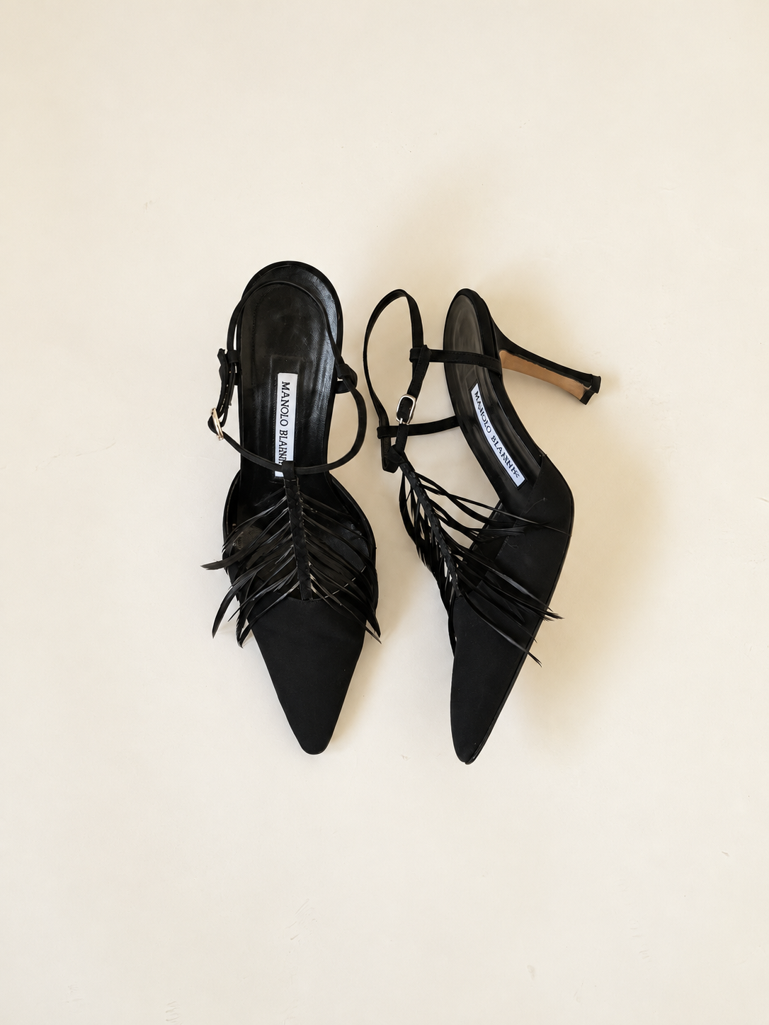 Manolo Blahnik Feather Heels (EU 37.5/ US 7)
