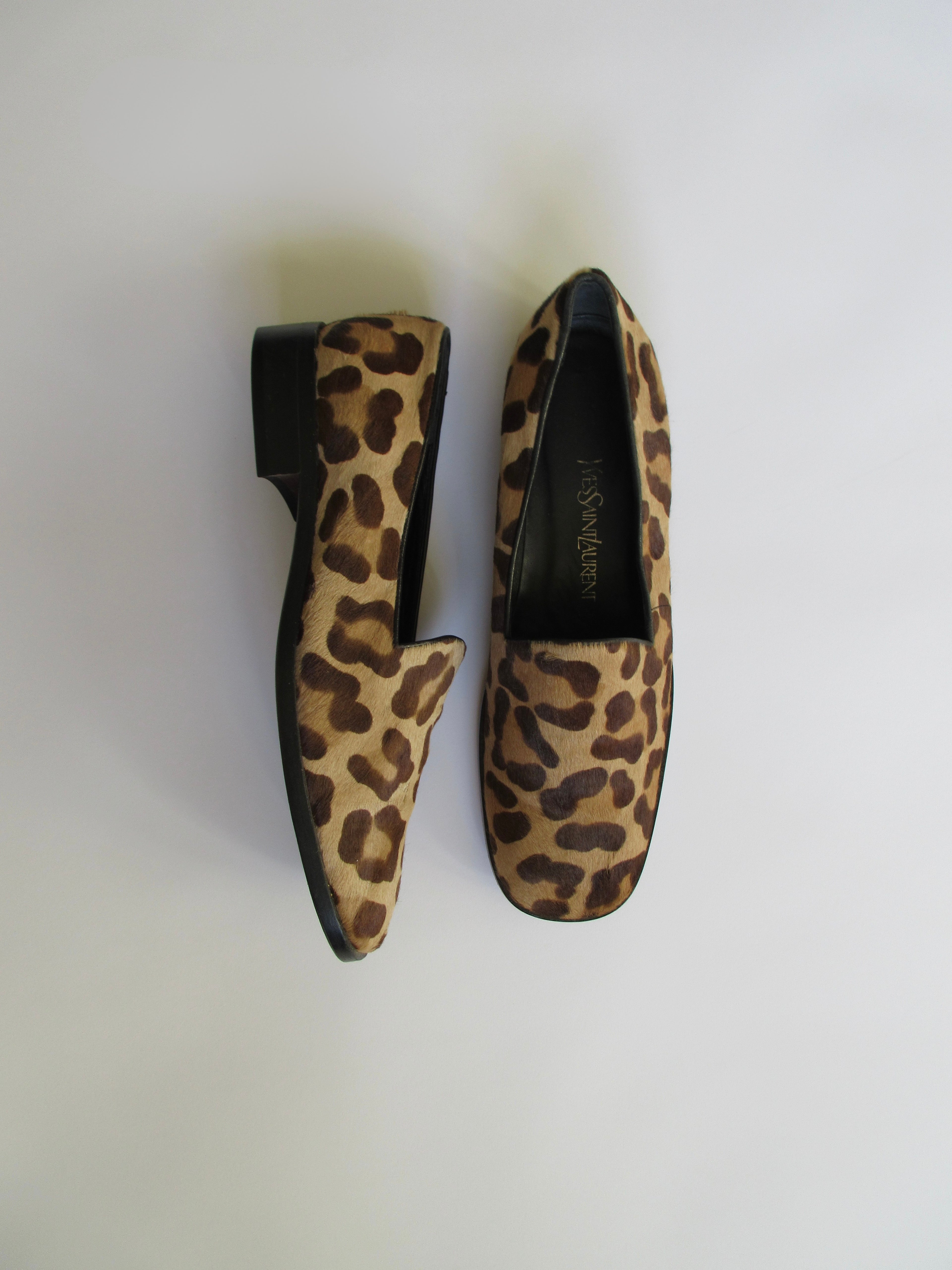YSL Leopard Loafers (EU 37.5/ US 7.5)