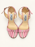 Jimmy Choo Pink Striped Heels (EU 39/ 8.5)