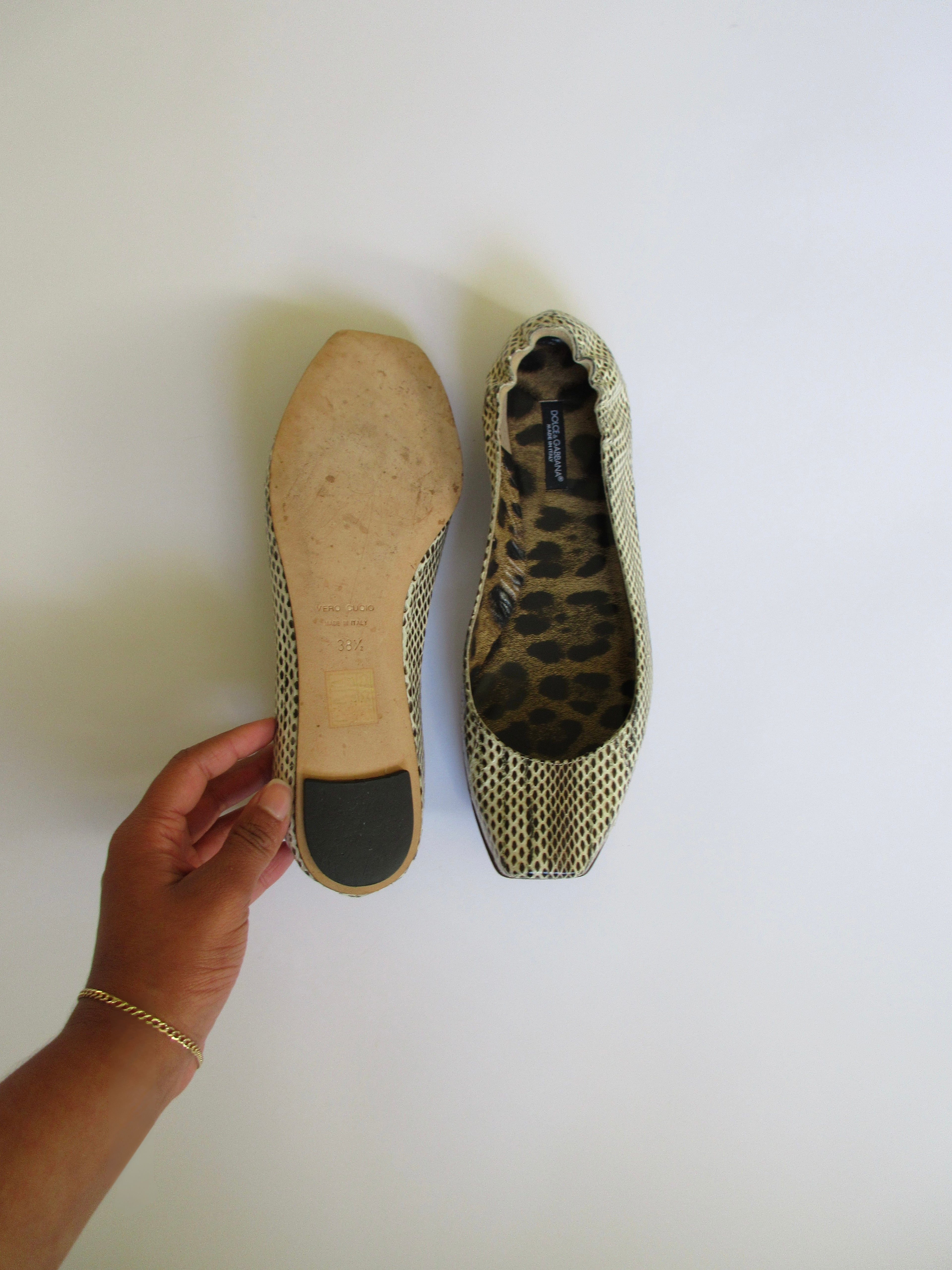 D&G Snake Print Flat (EU 38.5/ US 8)