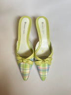Plaid Bow Heels (EU 40/ US 9)