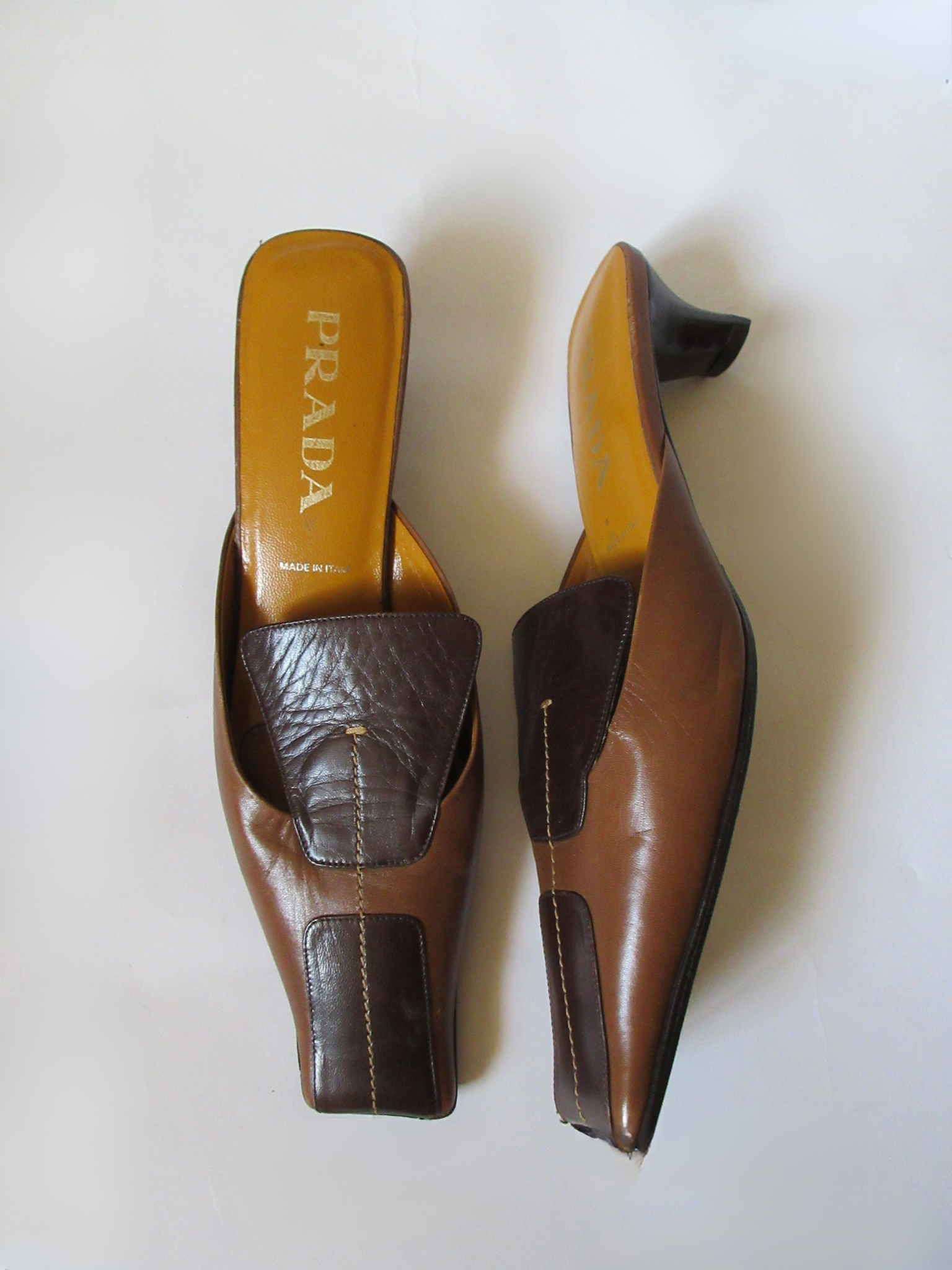 Prada Square Toe Mule Heels (EU 38.5/ US 6.5)