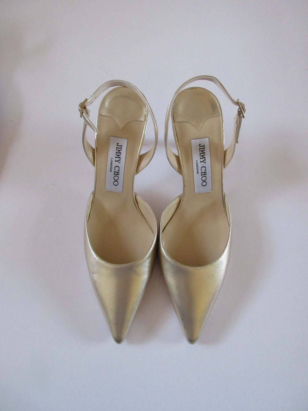 Jimmy Choo Gold Heels (EU 37/ US 7)