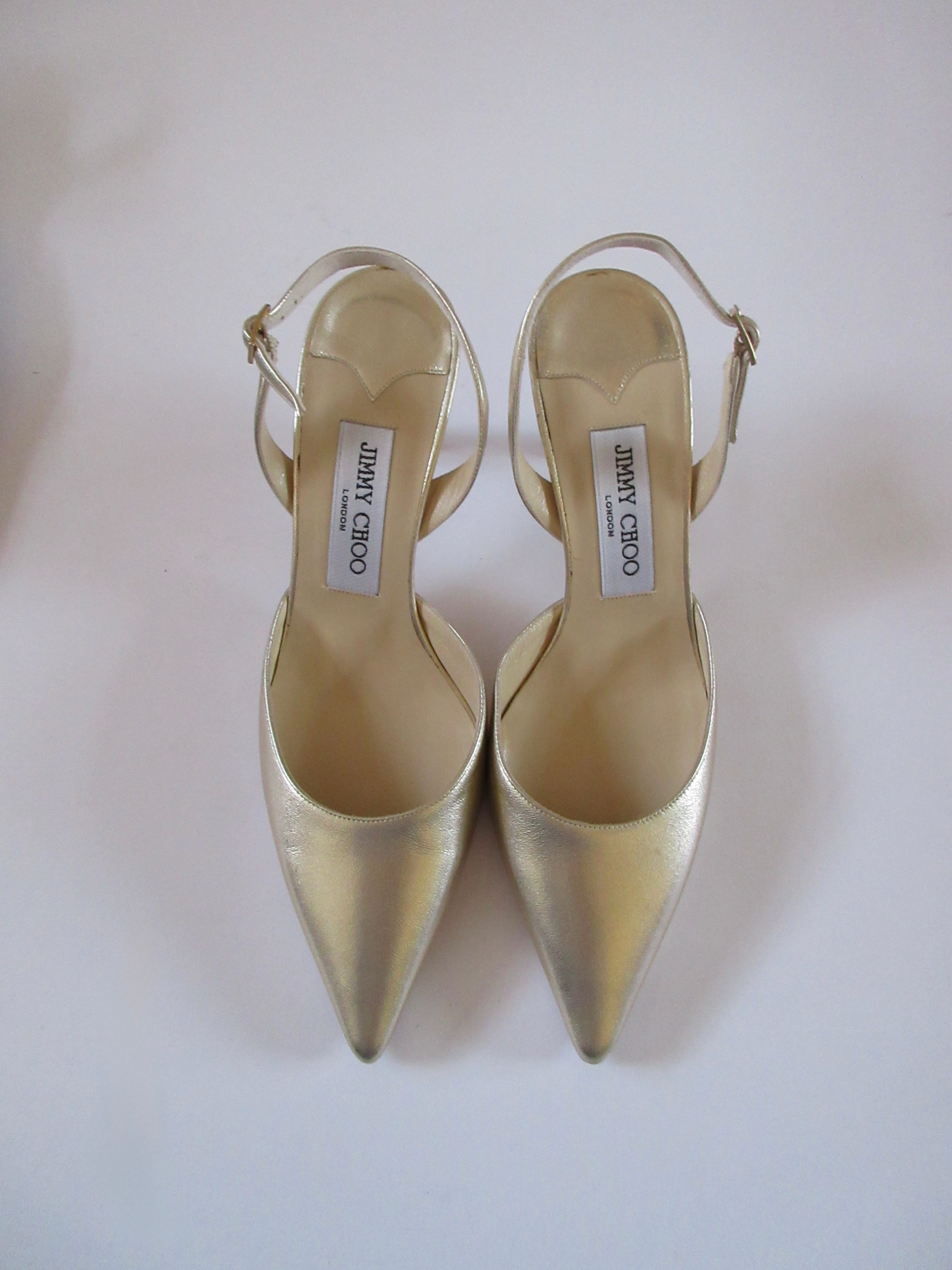 Jimmy Choo Gold Heels (EU 37/ US 7)