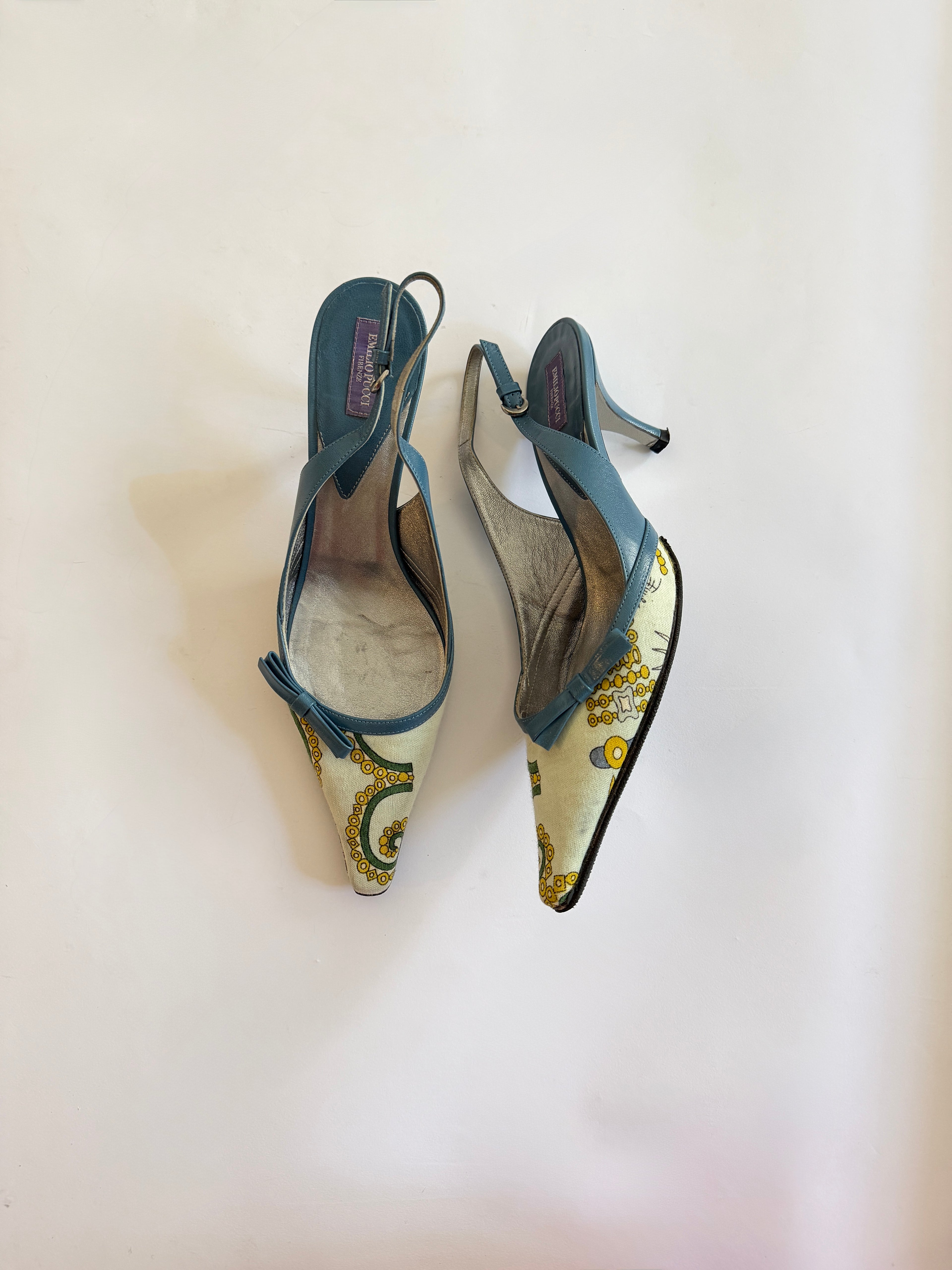 Pucci Blue Kitten Heels (EU 37.5/ US 7)