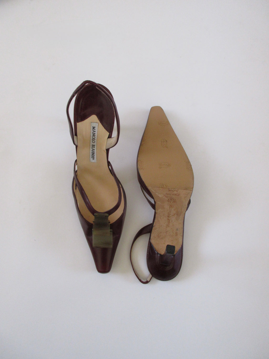 Manolo Blahnik Burgundy Heels (EU 40.5/ US 10)