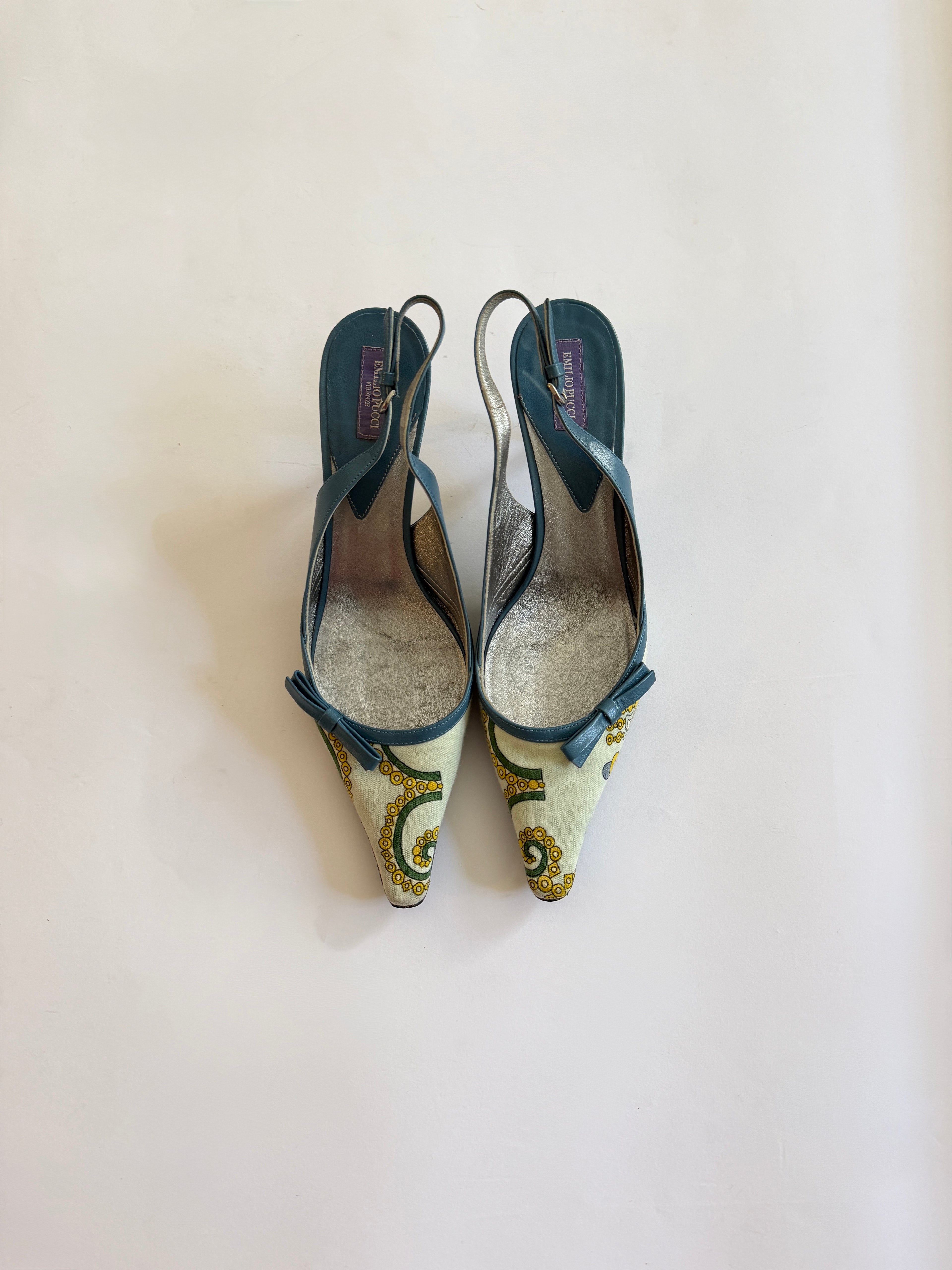 Pucci Blue Kitten Heels (EU 37.5/ US 7)