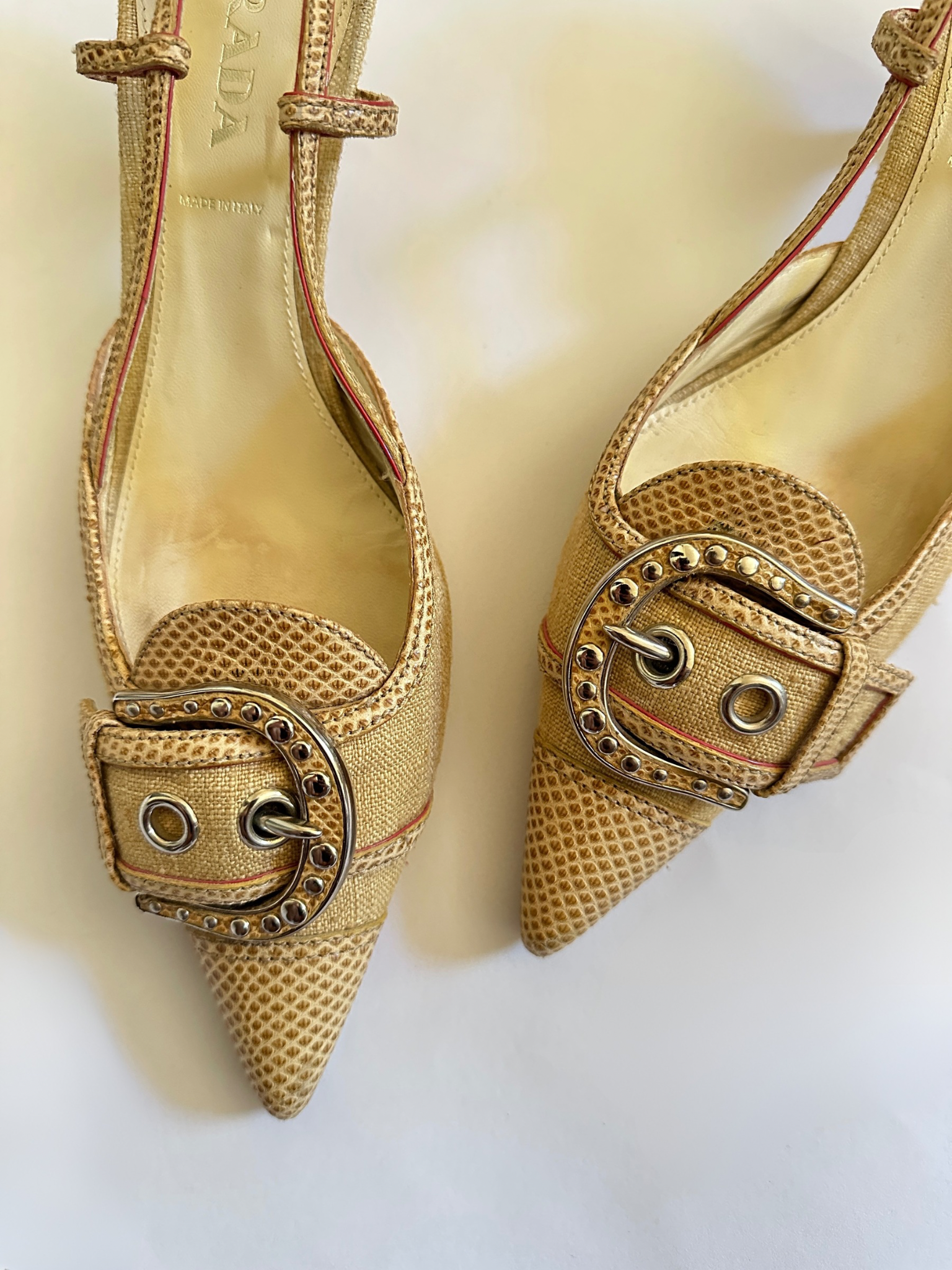 Prada Western Buckle Heels (EU 38.5/ US 8)