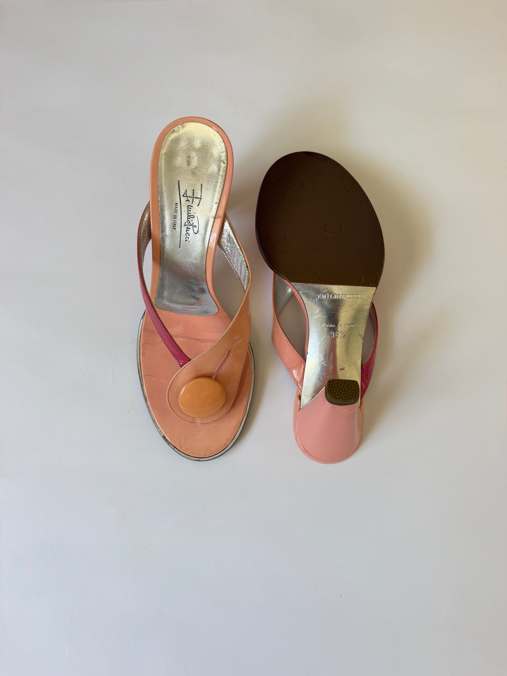 Pucci Pink Thong Heels (EU 36.5/ US 6.5)