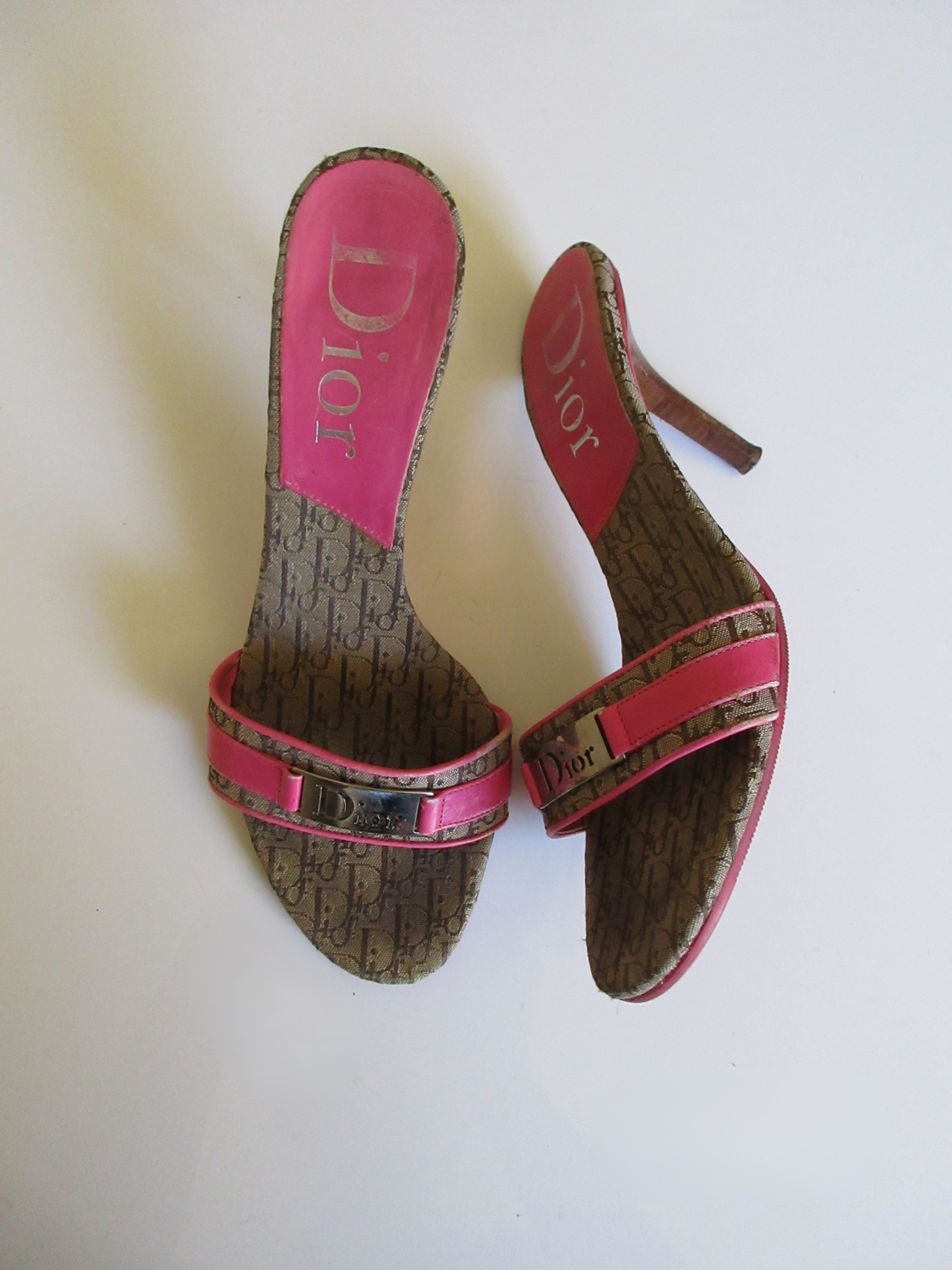 Dior Pink Monogram Heels (EU 36.5/ US 6.5)