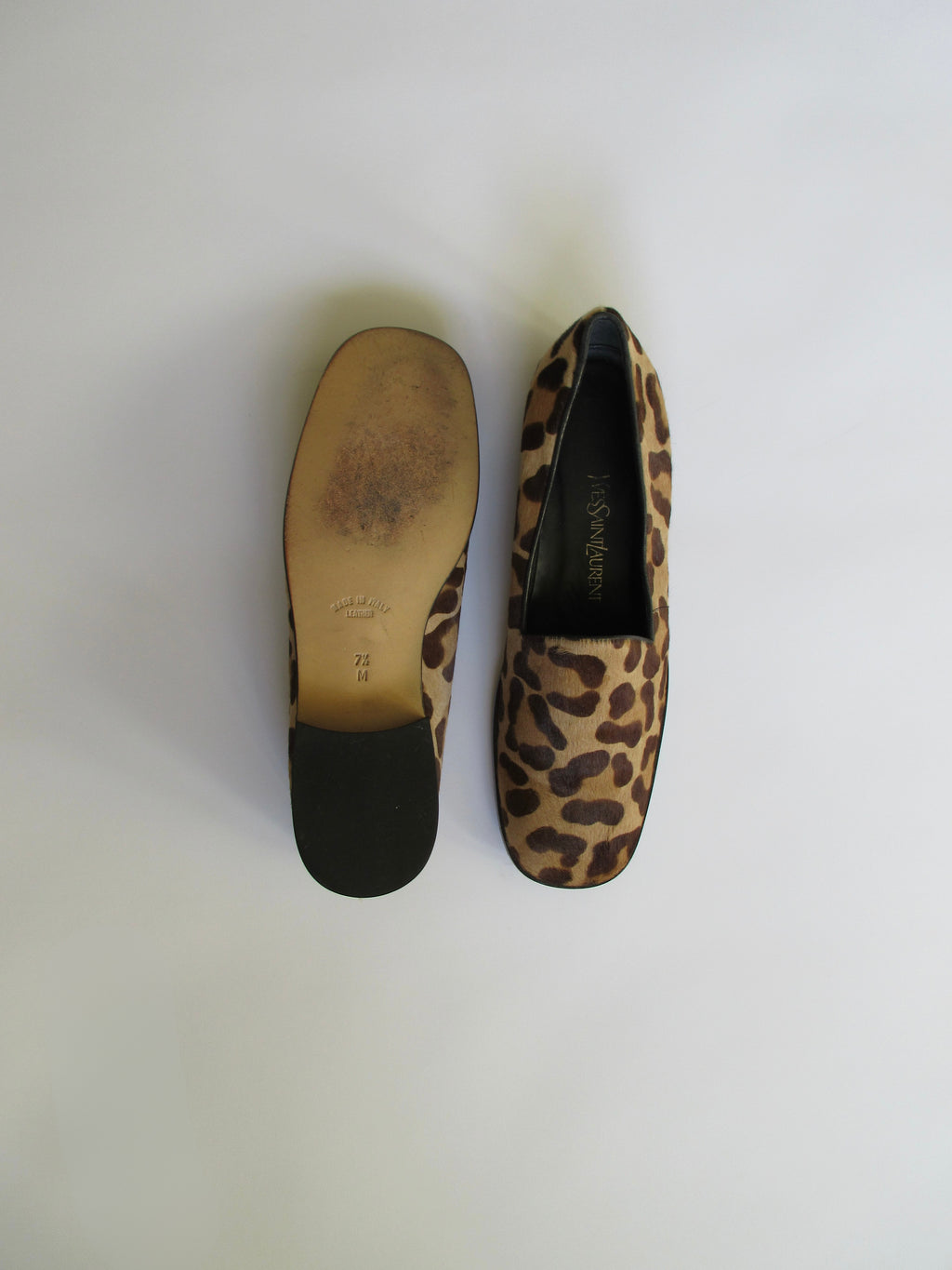 YSL Leopard Loafers (EU 37.5/ US 7.5)
