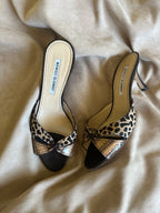 Manolo Blahnik Ponyhair Animal Print Kitten Heels (EU 37.5/ US 7.5)