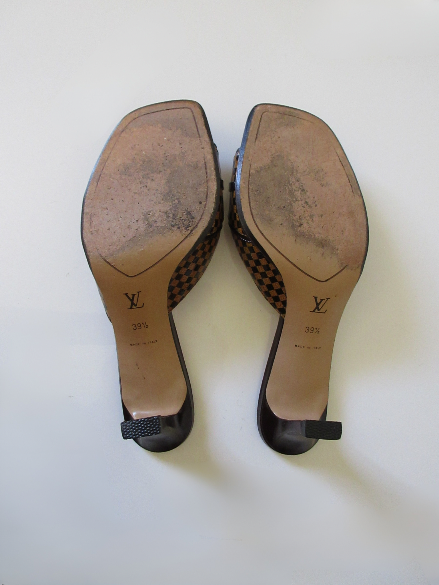 Louis Vuitton Checker Damier Heels (39.5/ US 9)