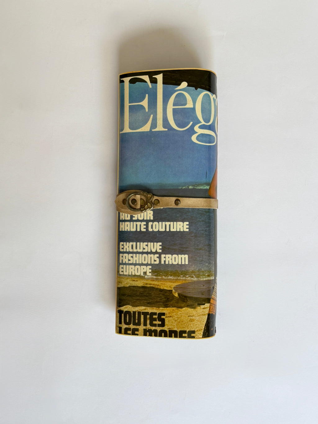 Vintage 1970s Parisian Magazine Clutch Purse