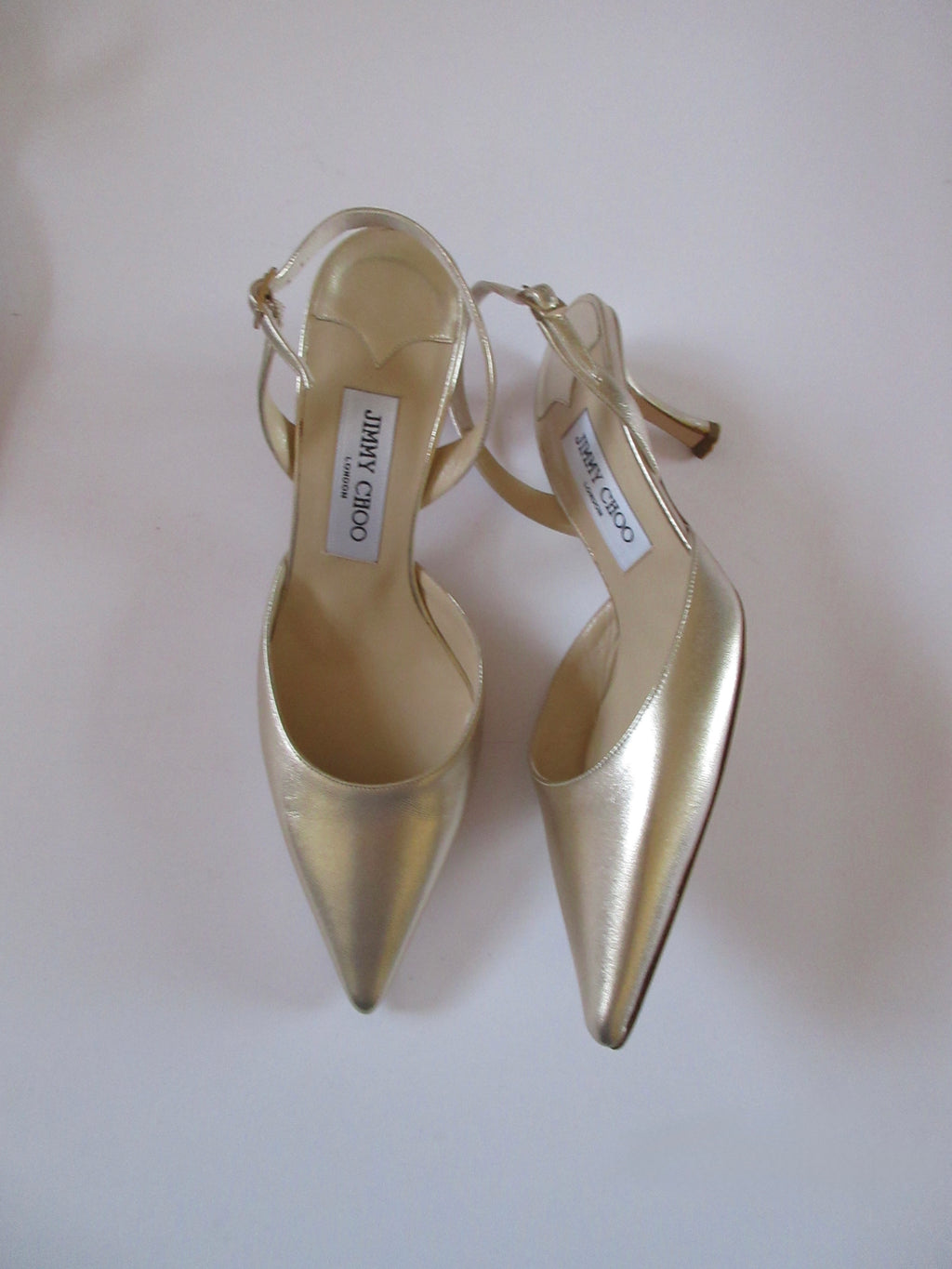 Jimmy Choo Gold Heels (EU 37/ US 7)
