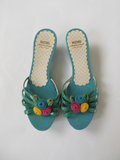 Moschino Floral Heels (EU 38/ US 7.5)
