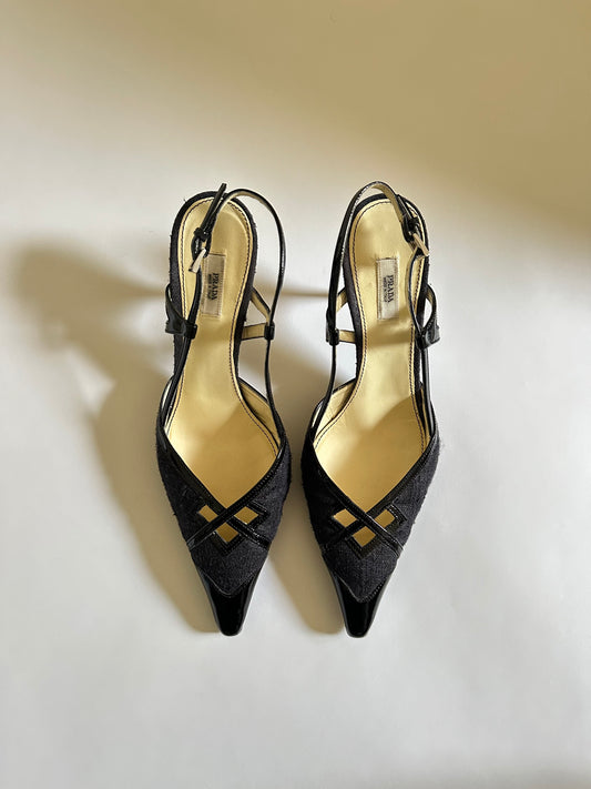 Prada Slingback Kitten Heels (EU 37/ US 7)