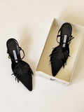 Manolo Blahnik Feather Heels (EU 37.5/ US 7)