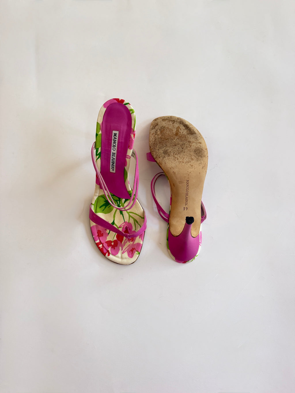 Manolo Blahnik Floral heels (EU 39/ US 8.5)