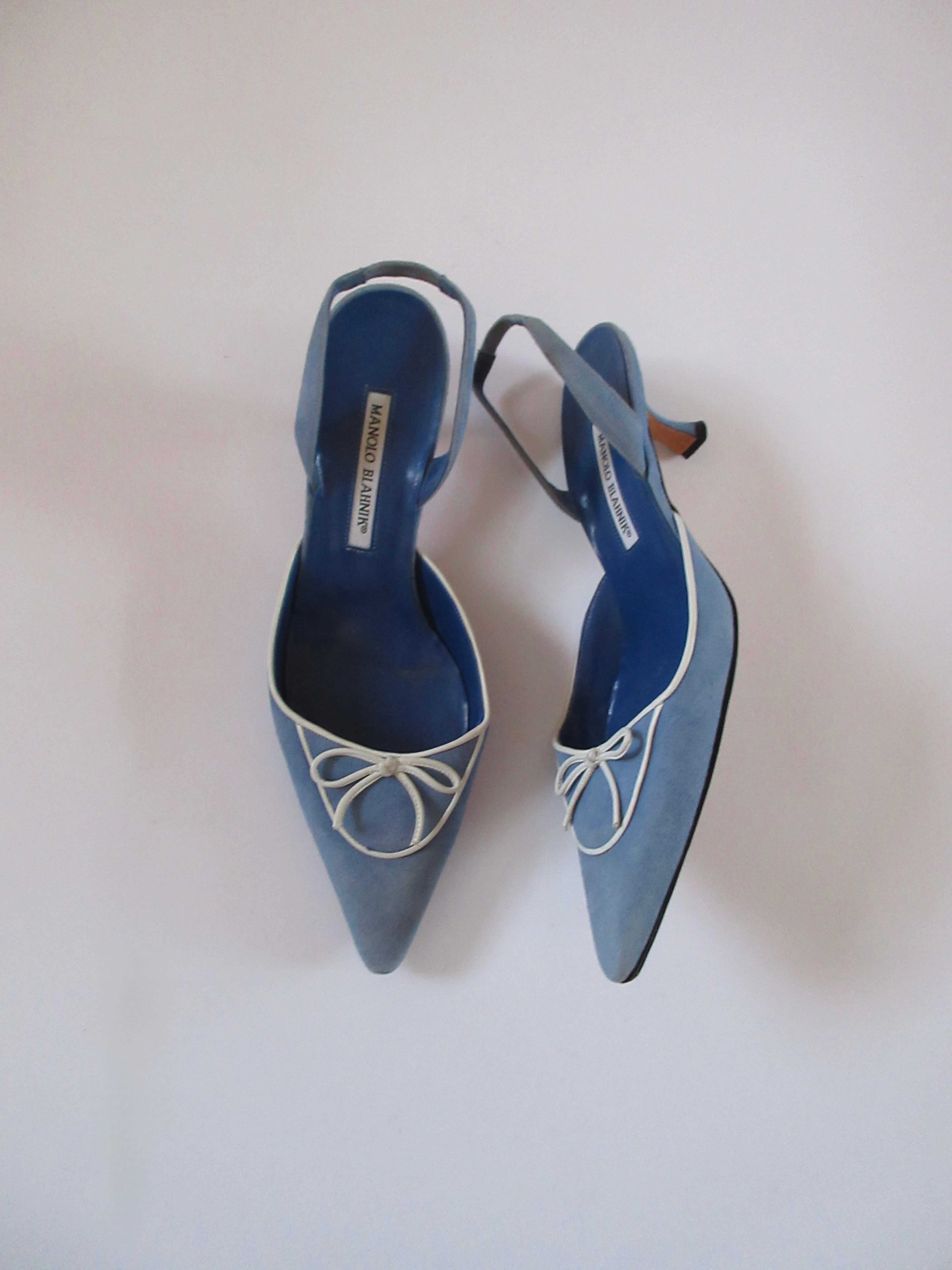 Manolo Blahnik Blue Heels (EU 39.5/ US 9.5
