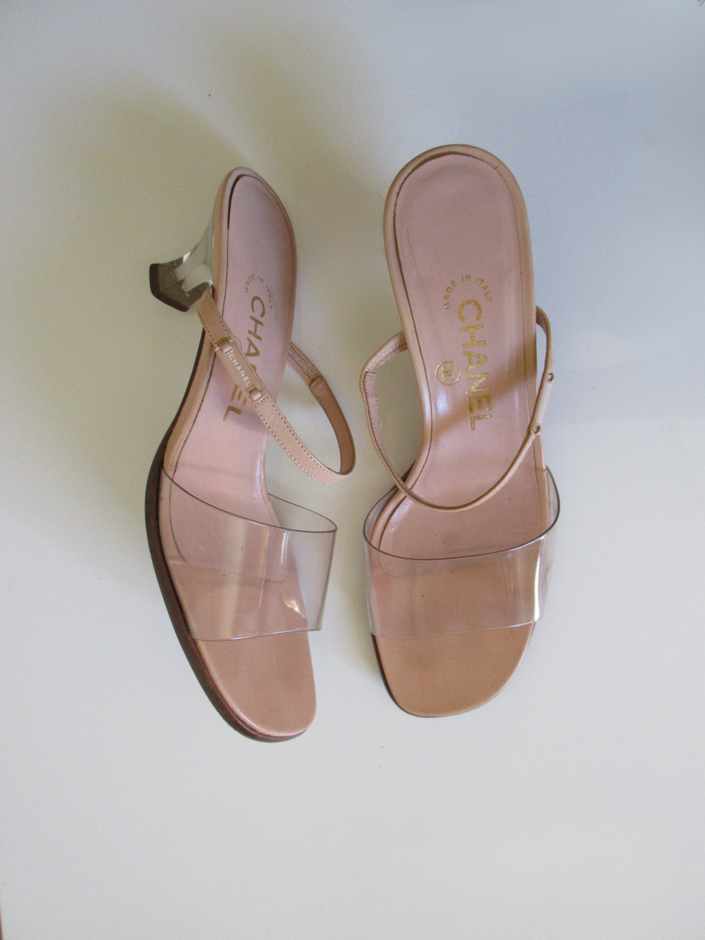 Chanel Vintage PVC Heels EU 37.5/ US 7)