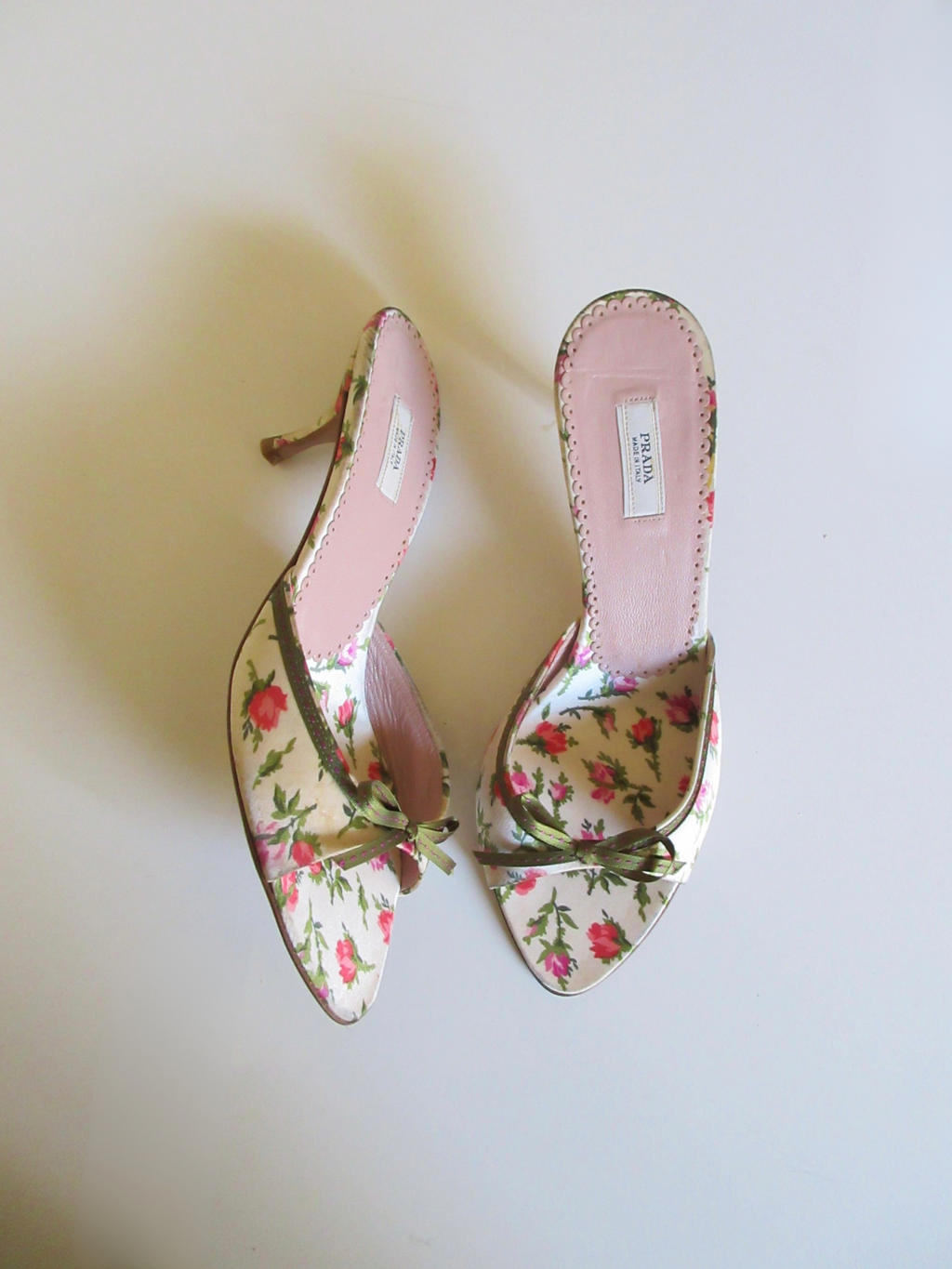 Prada Floral Print Kitten Heels (EU 35.5/ US 5)