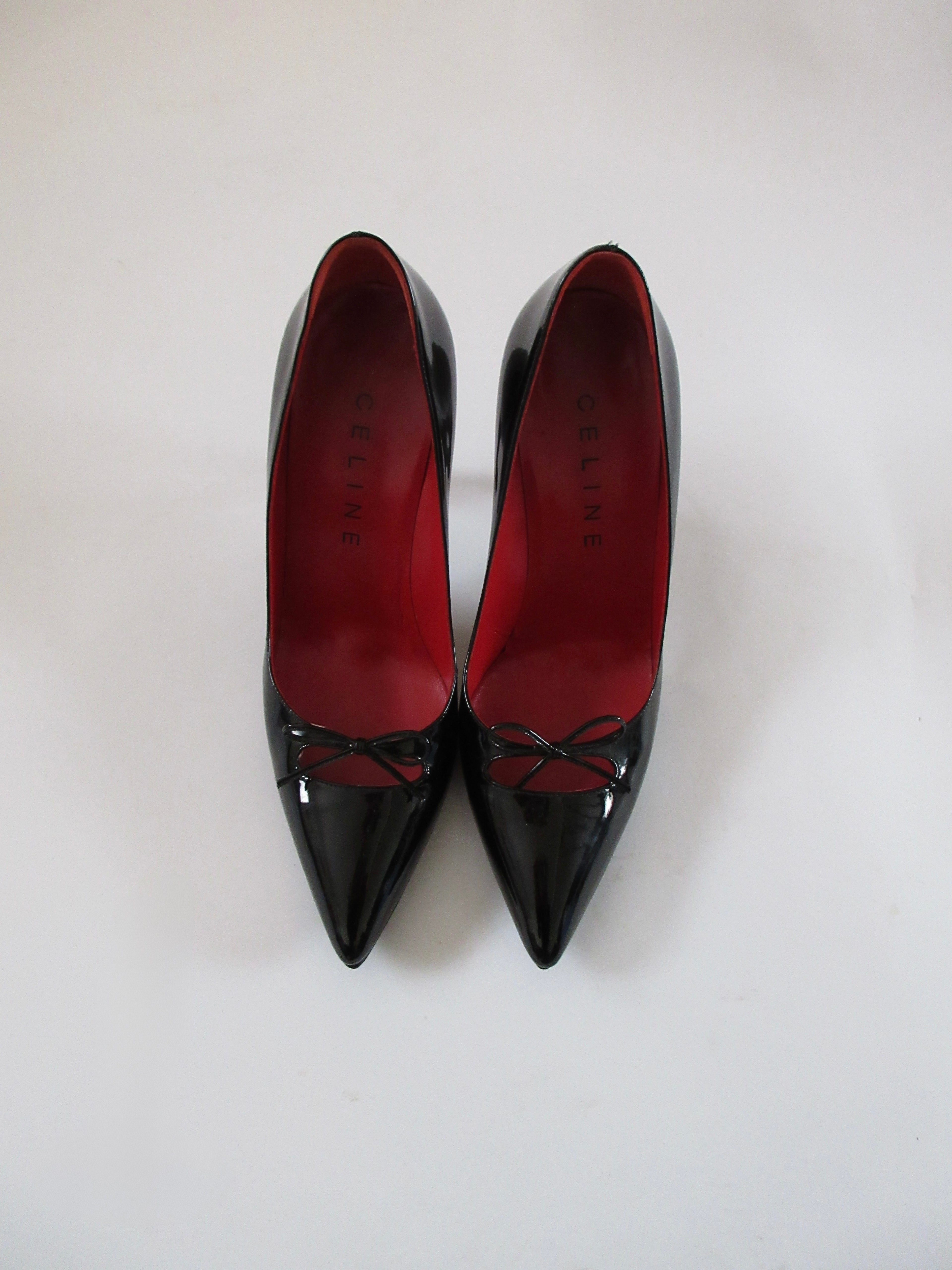 Celine Black Patent Leather Heels (EU 38.5/ US 8)
