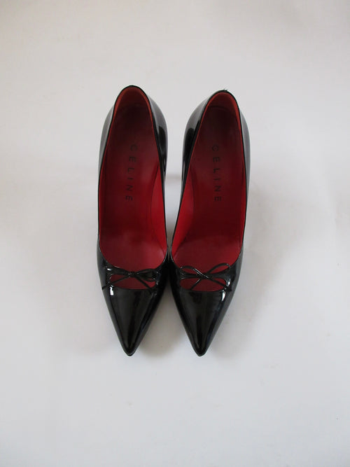 Celine Black Patent Leather Heels (EU 38.5/ US 8)