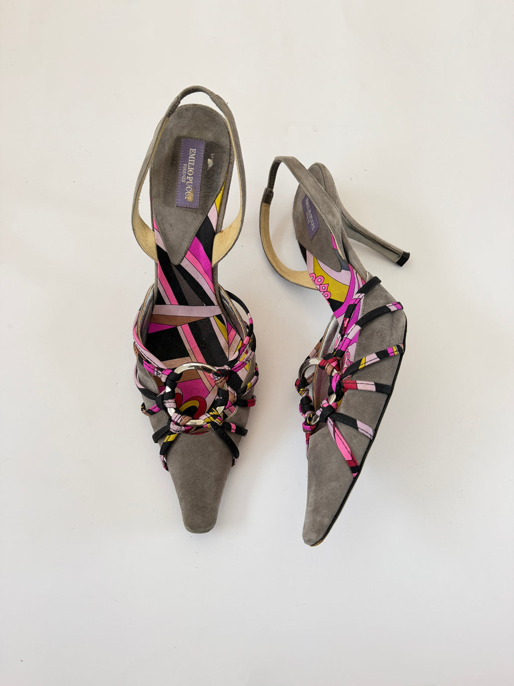 Emilio Pucci Gray/Pink Heels (EU 37.5/ US 7)