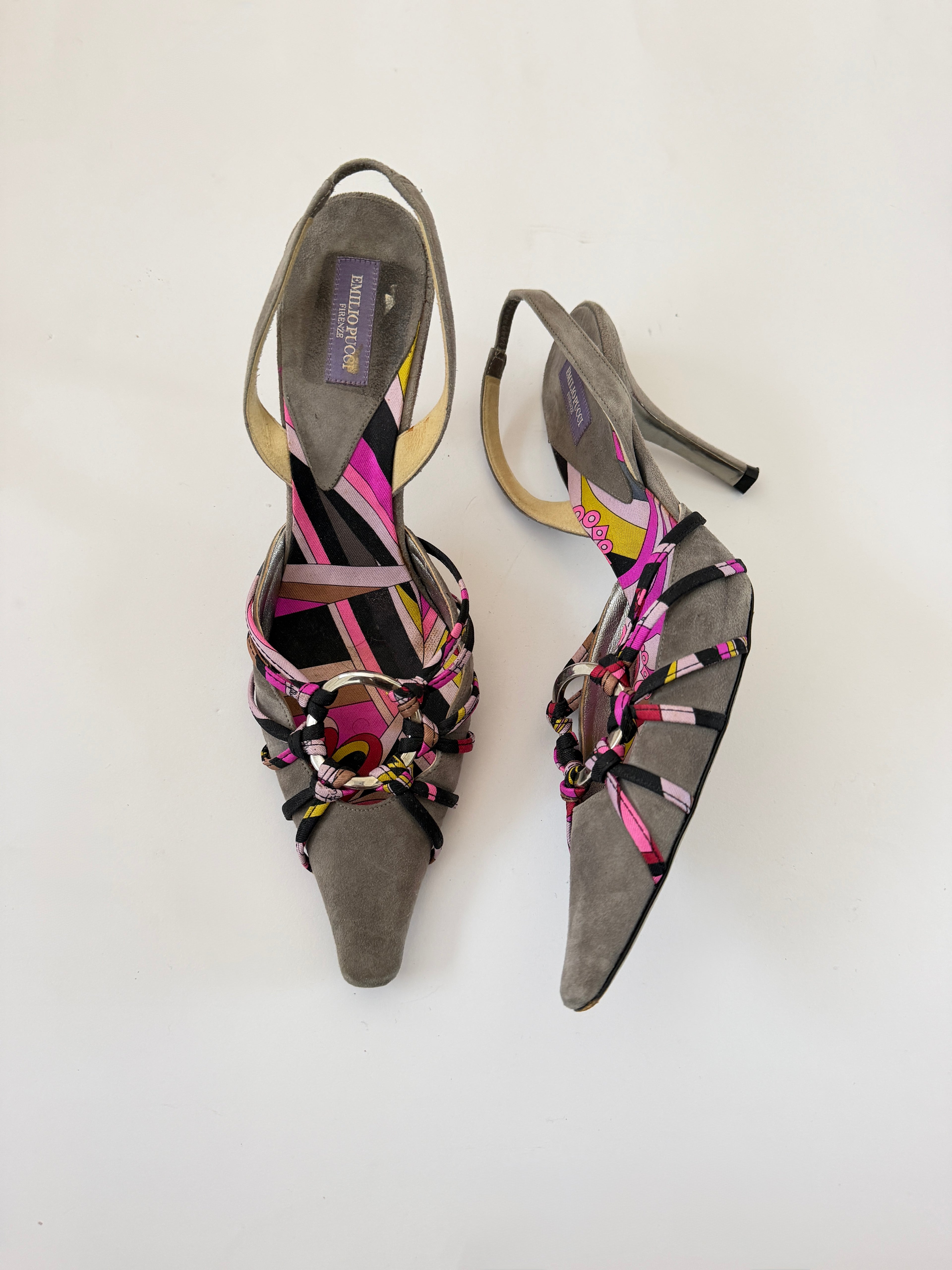 Emilio Pucci Gray/Pink Heels (EU 37.5/ US 7)