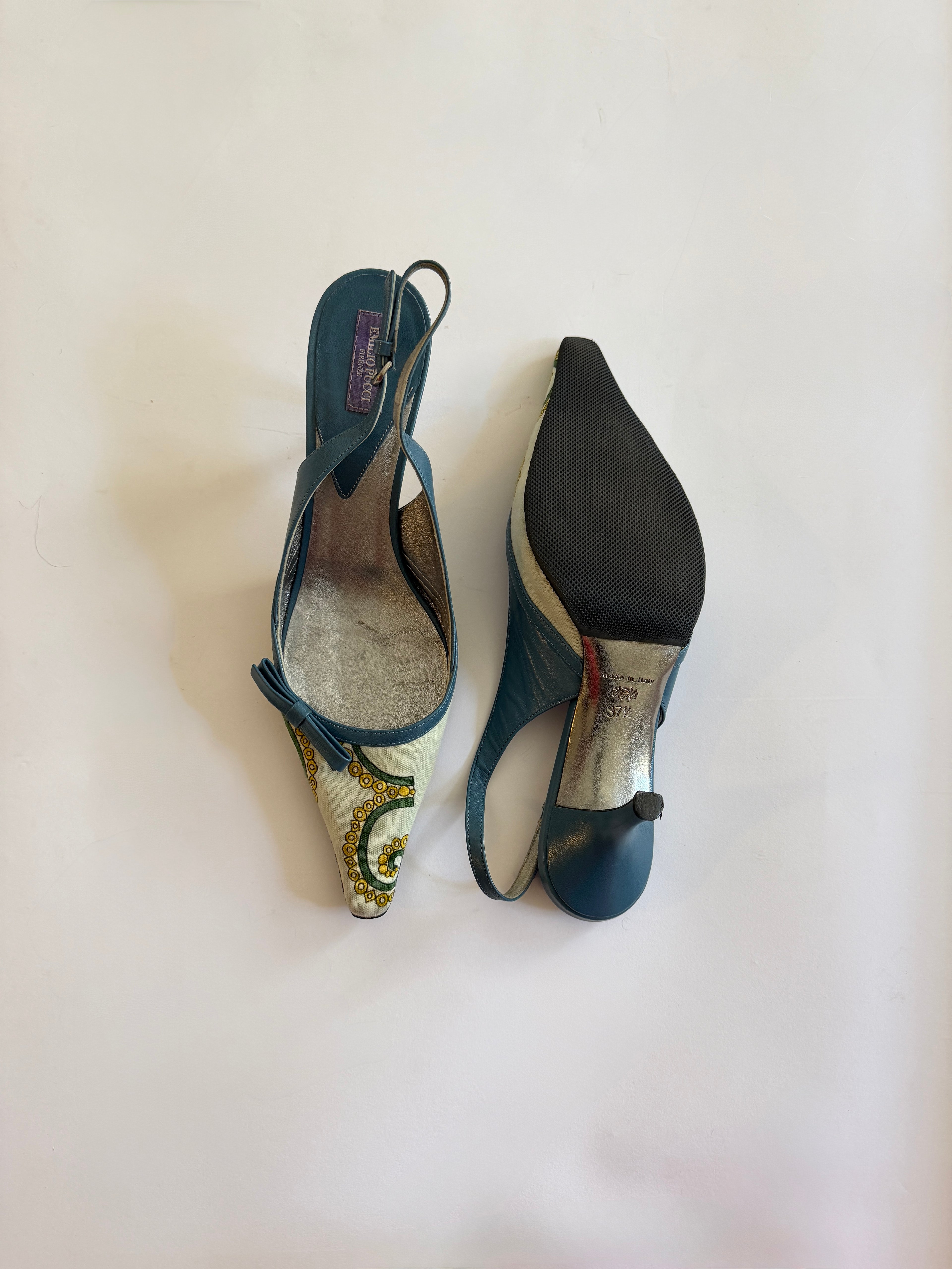 Pucci Blue Kitten Heels (EU 37.5/ US 7)