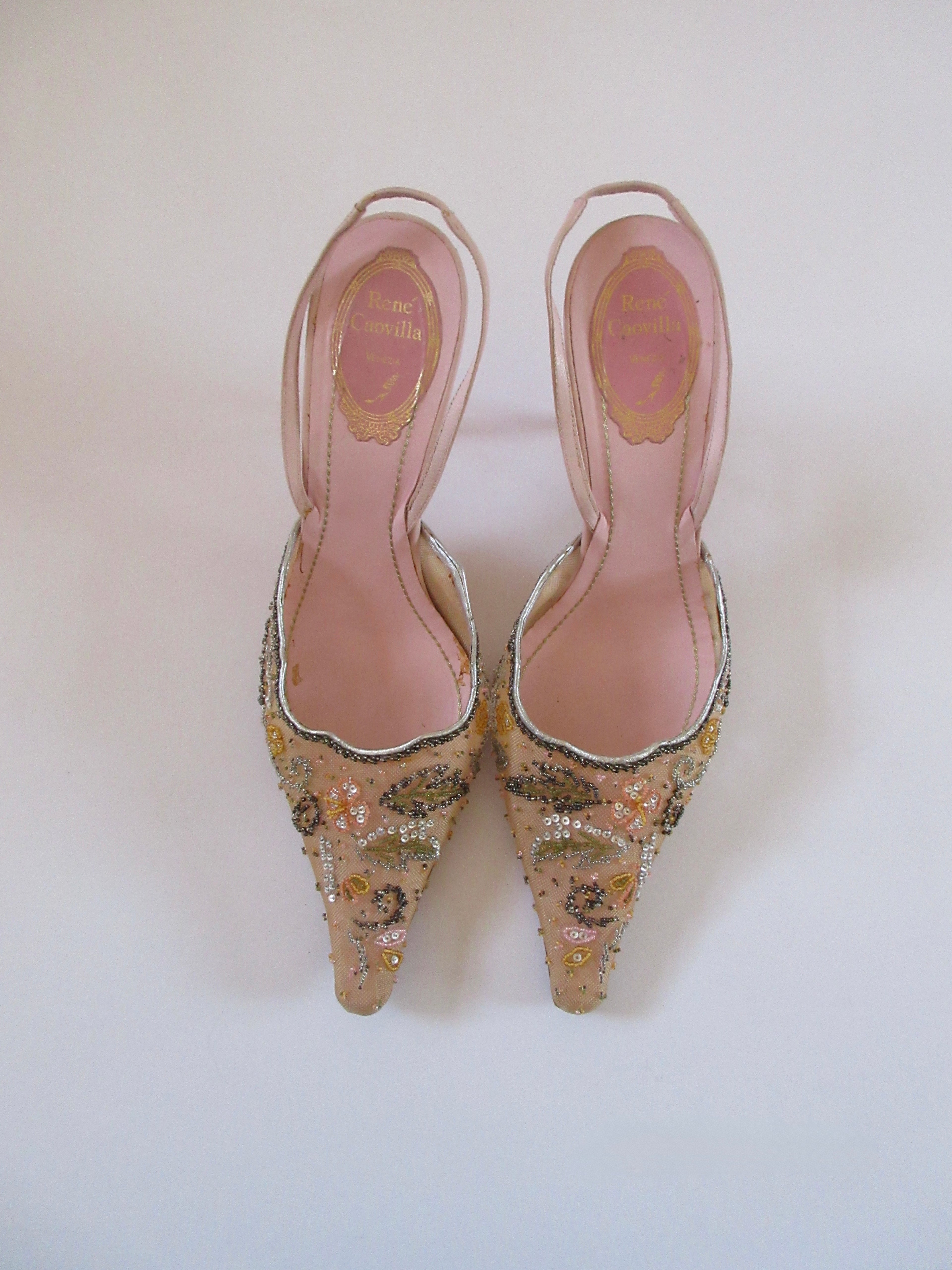 René Caovilla Embellished Heels (EU 39/ US 8.5)