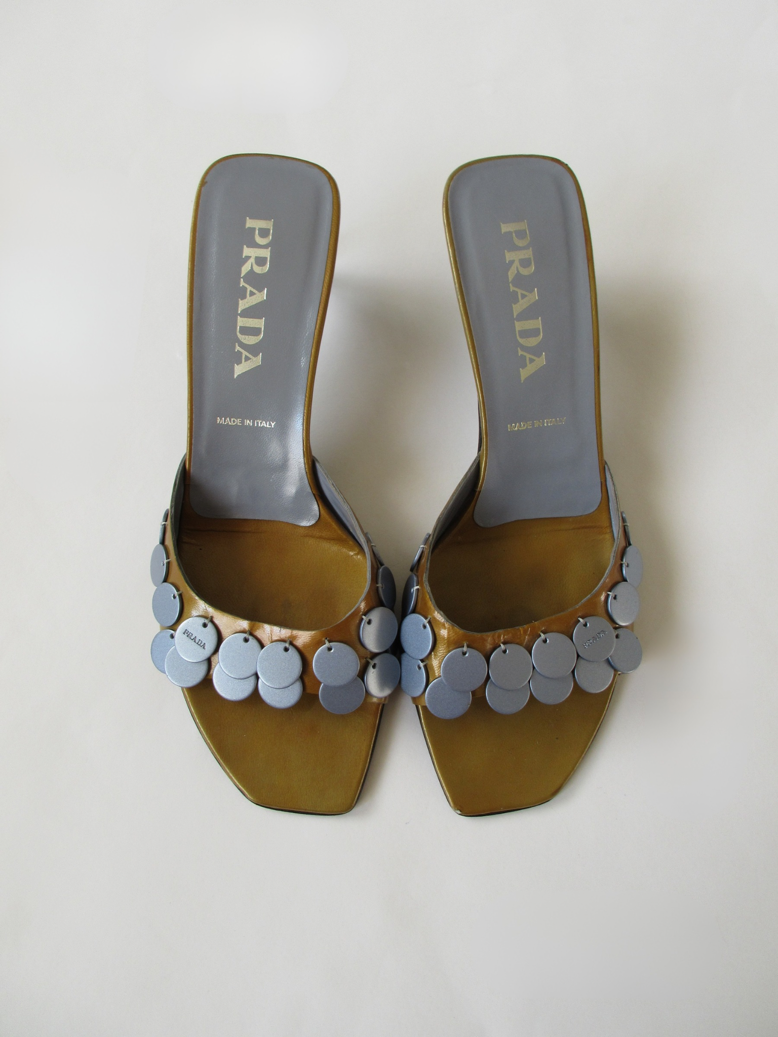 Prada Archive Metal Sequin Kitten heels (EU 38/ US 7.5)