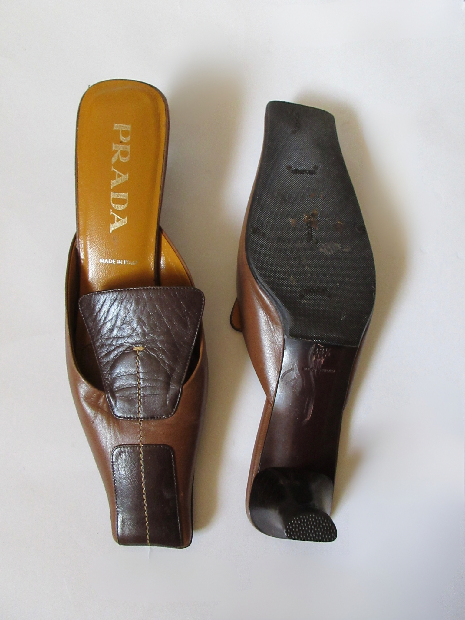 Prada Square Toe Mule Heels (EU 38.5/ US 6.5)