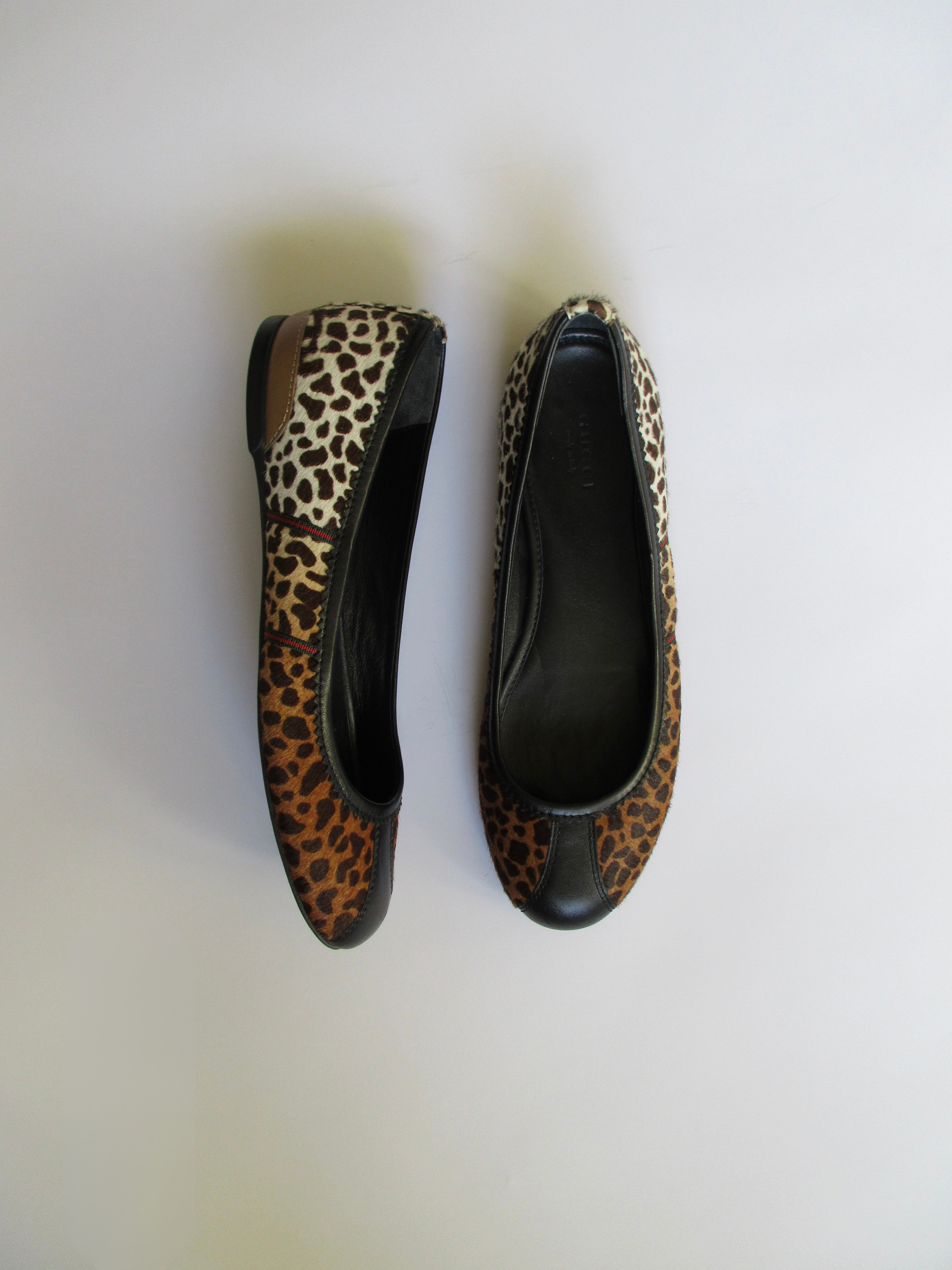 Gucci Leopard Ballerinas (EU 38/ US 7.5)