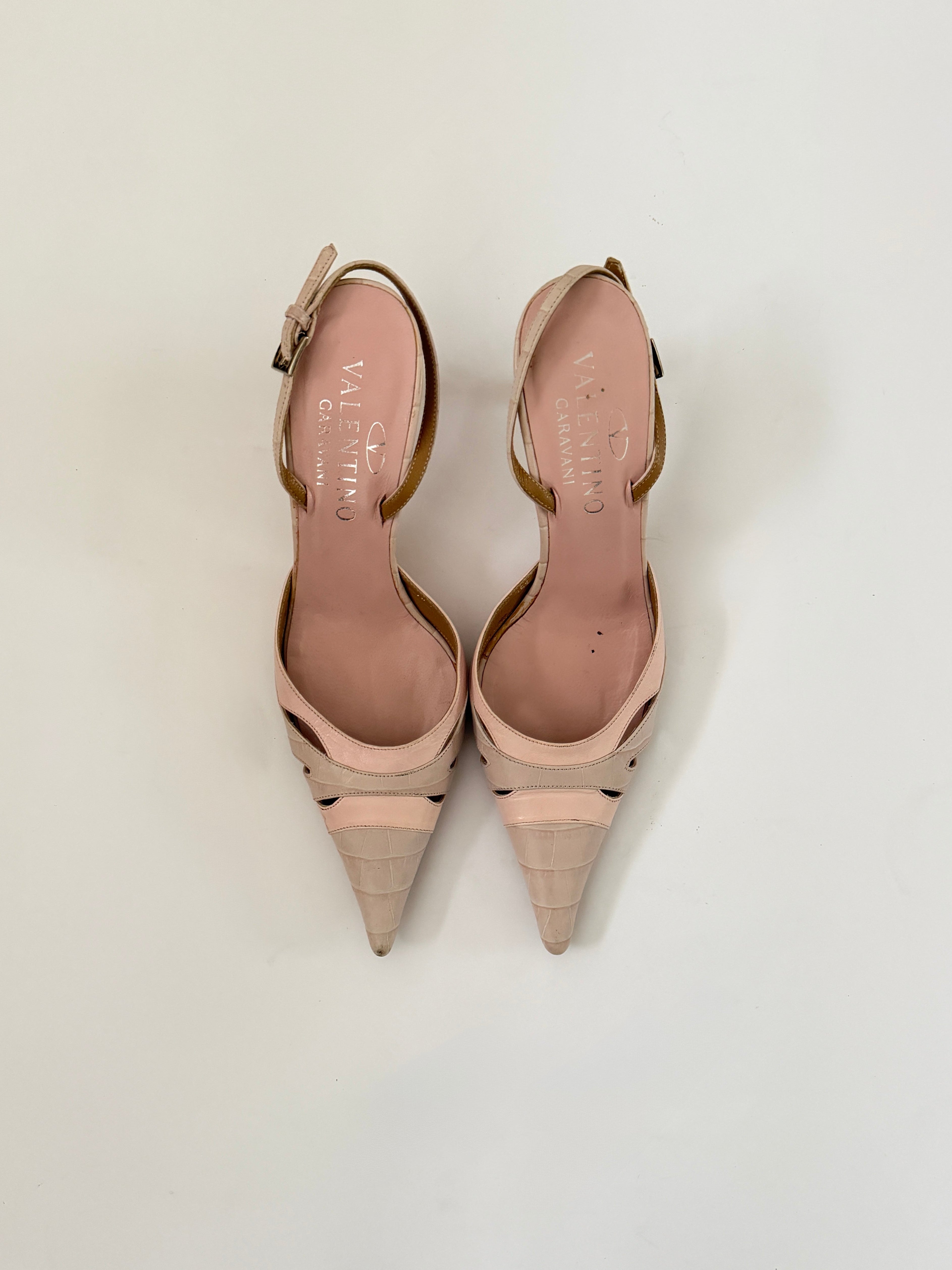 Valentino Pink Pointed Toe Kitten Heels (EU 36.5/US 6)