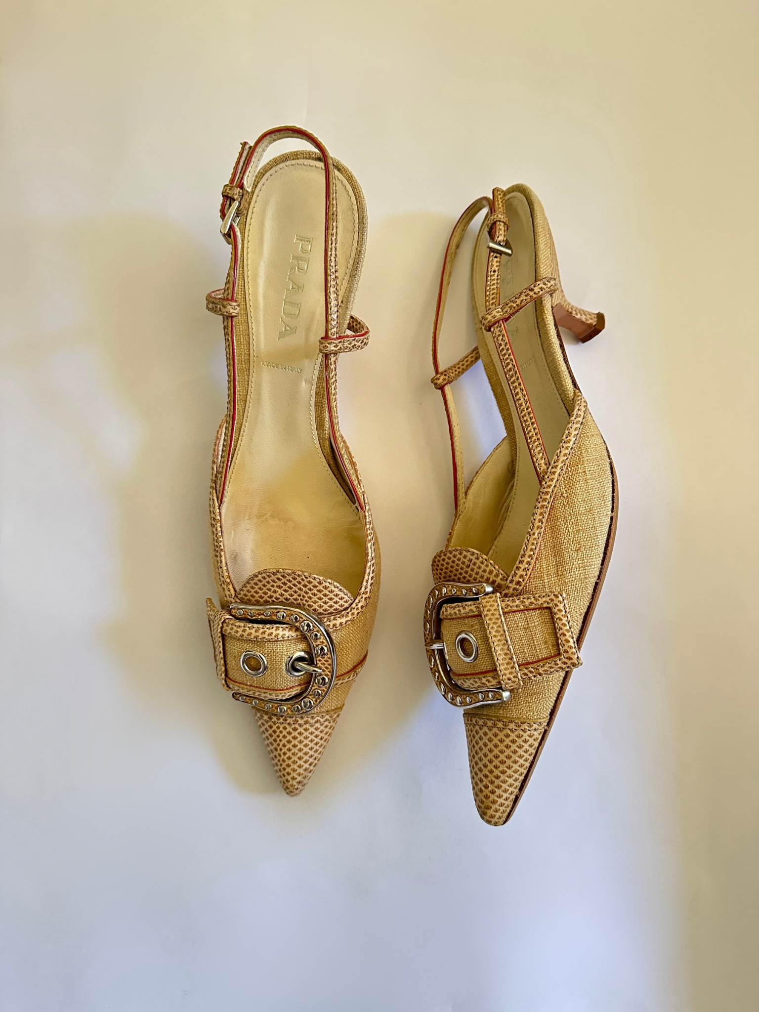 Prada Western Buckle Heels (EU 38.5/ US 8)