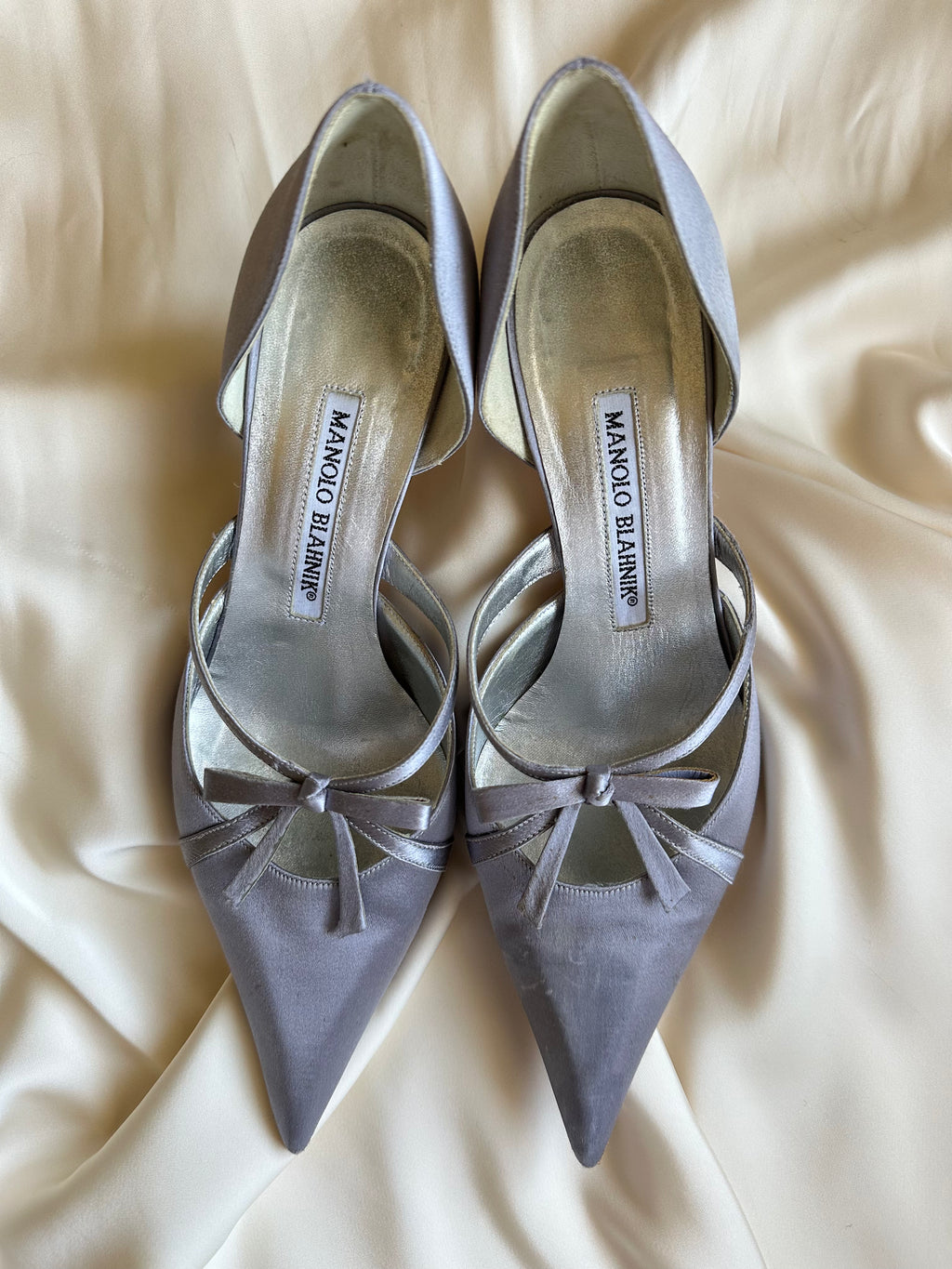 Manolo Blahnik D'orsay Mary Jane Satin Heels (EU 36/ US 6)