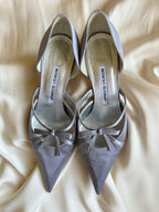Manolo Blahnik D'orsay Mary Jane Satin Heels (EU 36/ US 6)