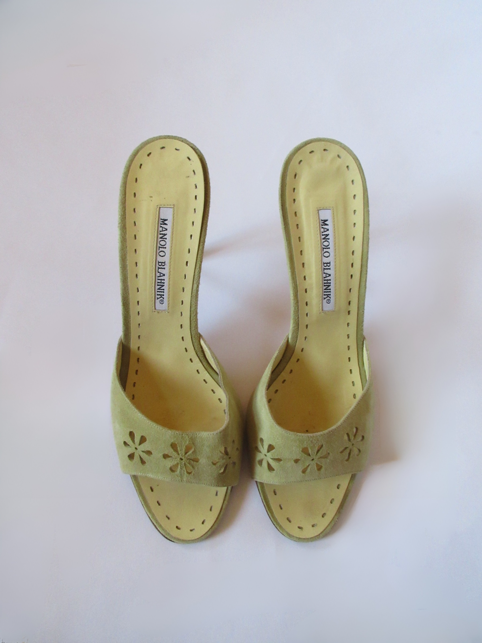 Manolo Blahnik Eyelet Kitten Heels (EU 39.5/ US 9)