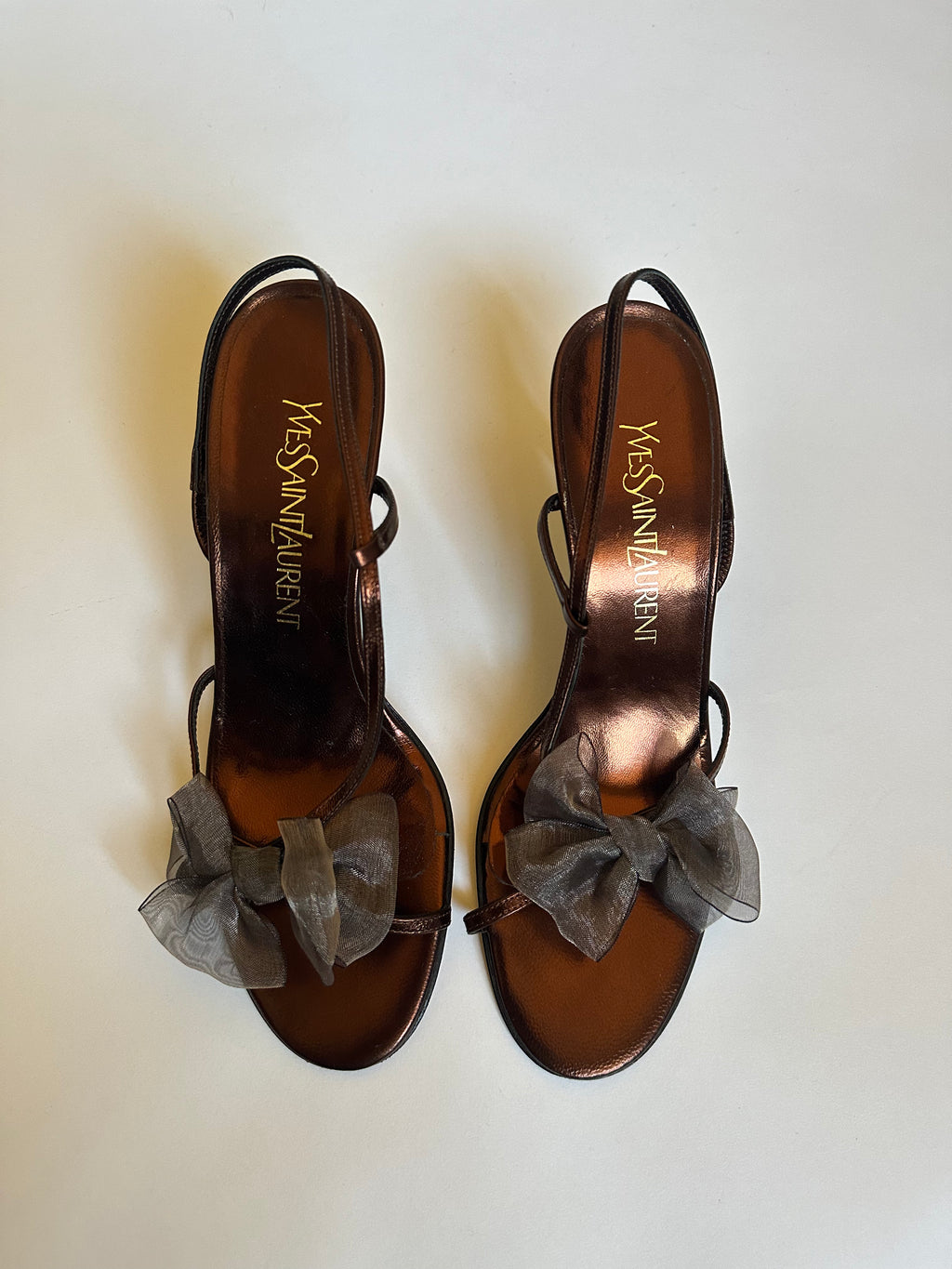 Yves Saint Laurent Slingback Bow Heels (EU 37.5/ US 7.5)