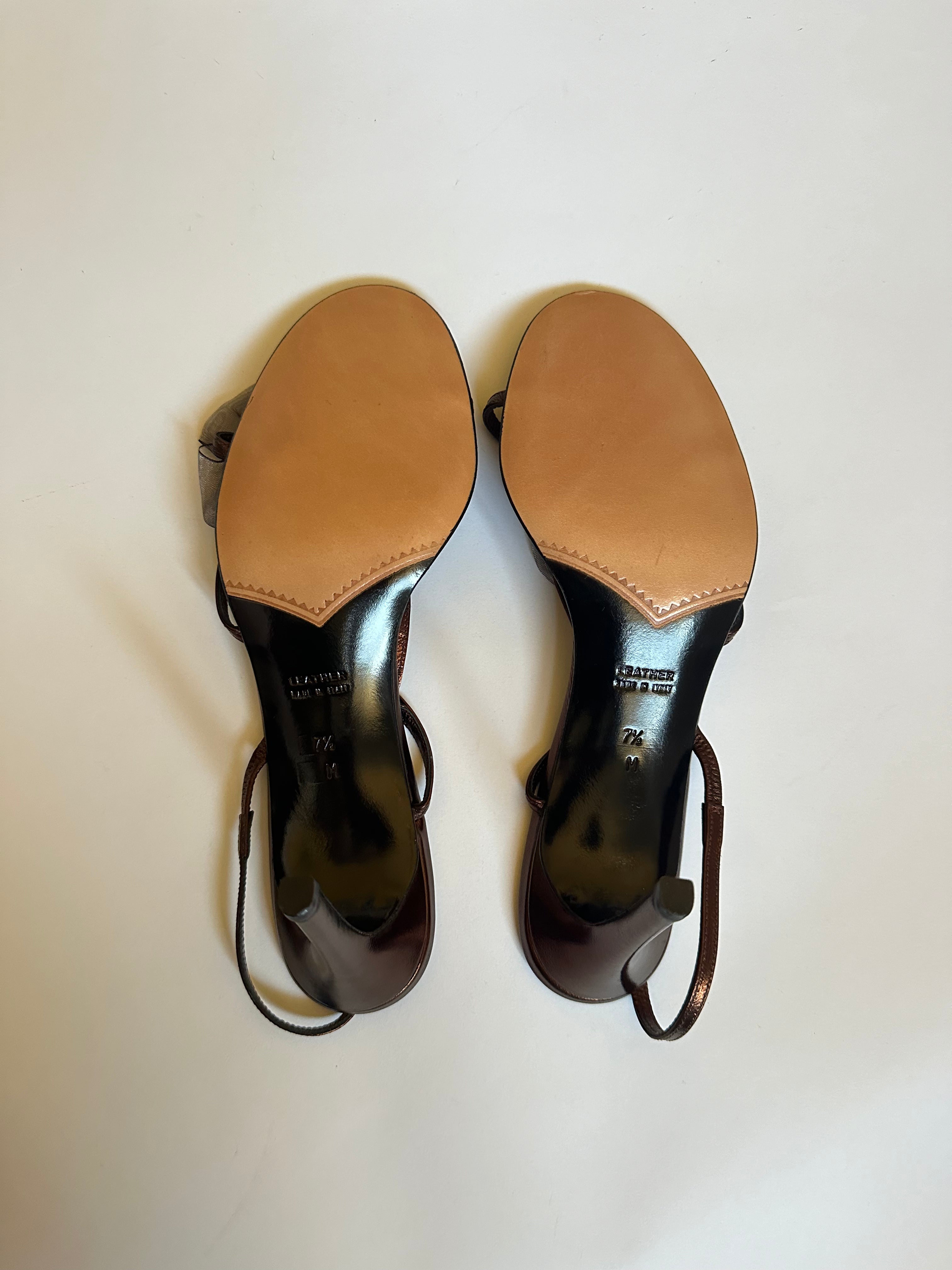 Yves Saint Laurent Slingback Bow Heels (EU 37.5/ US 7.5)