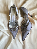 Manolo Blahnik D'orsay Mary Jane Satin Heels (EU 36/ US 6)