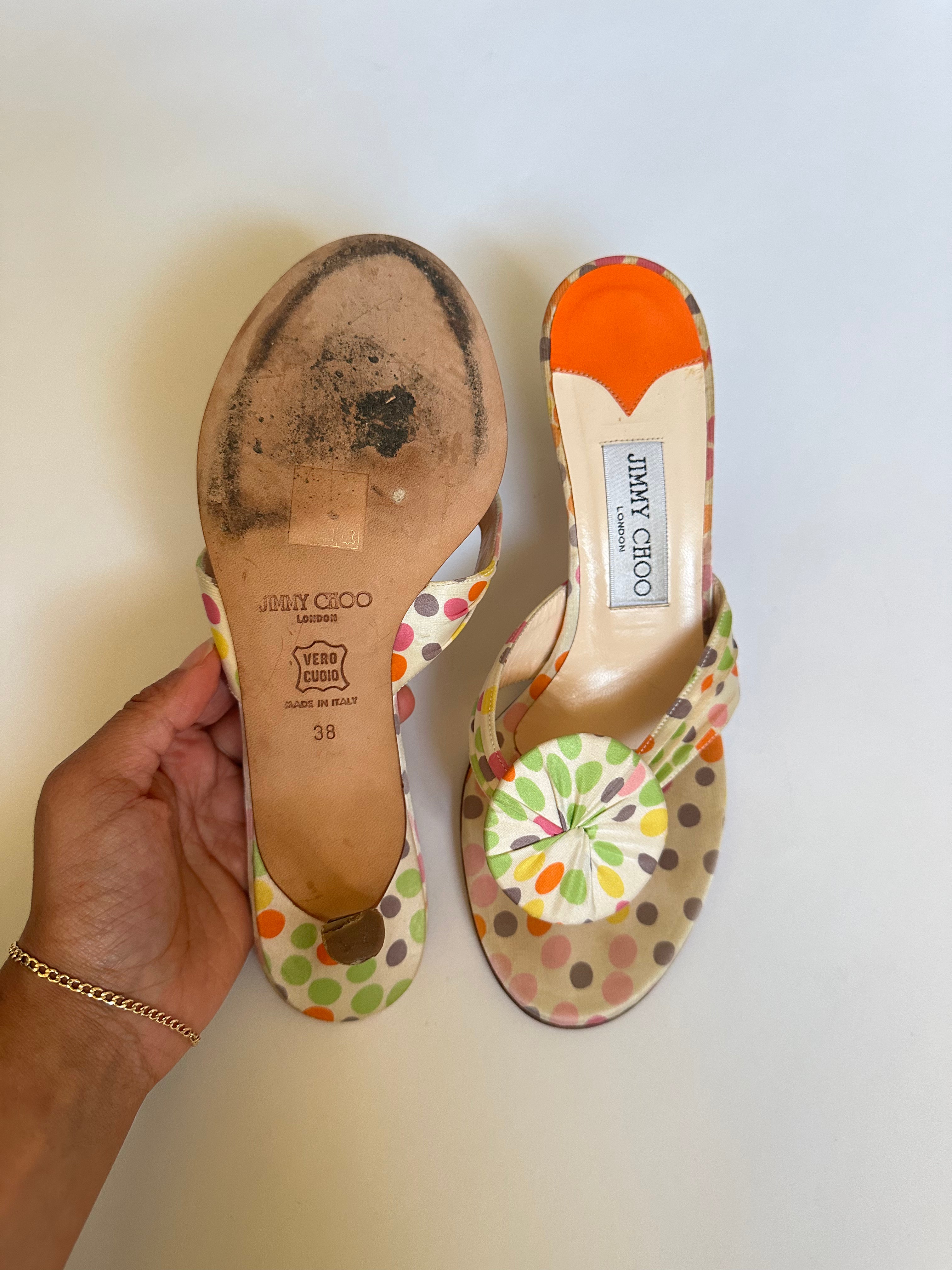 Jimmy Choo Polka Dot Heels (EU 38/ US 7.5)